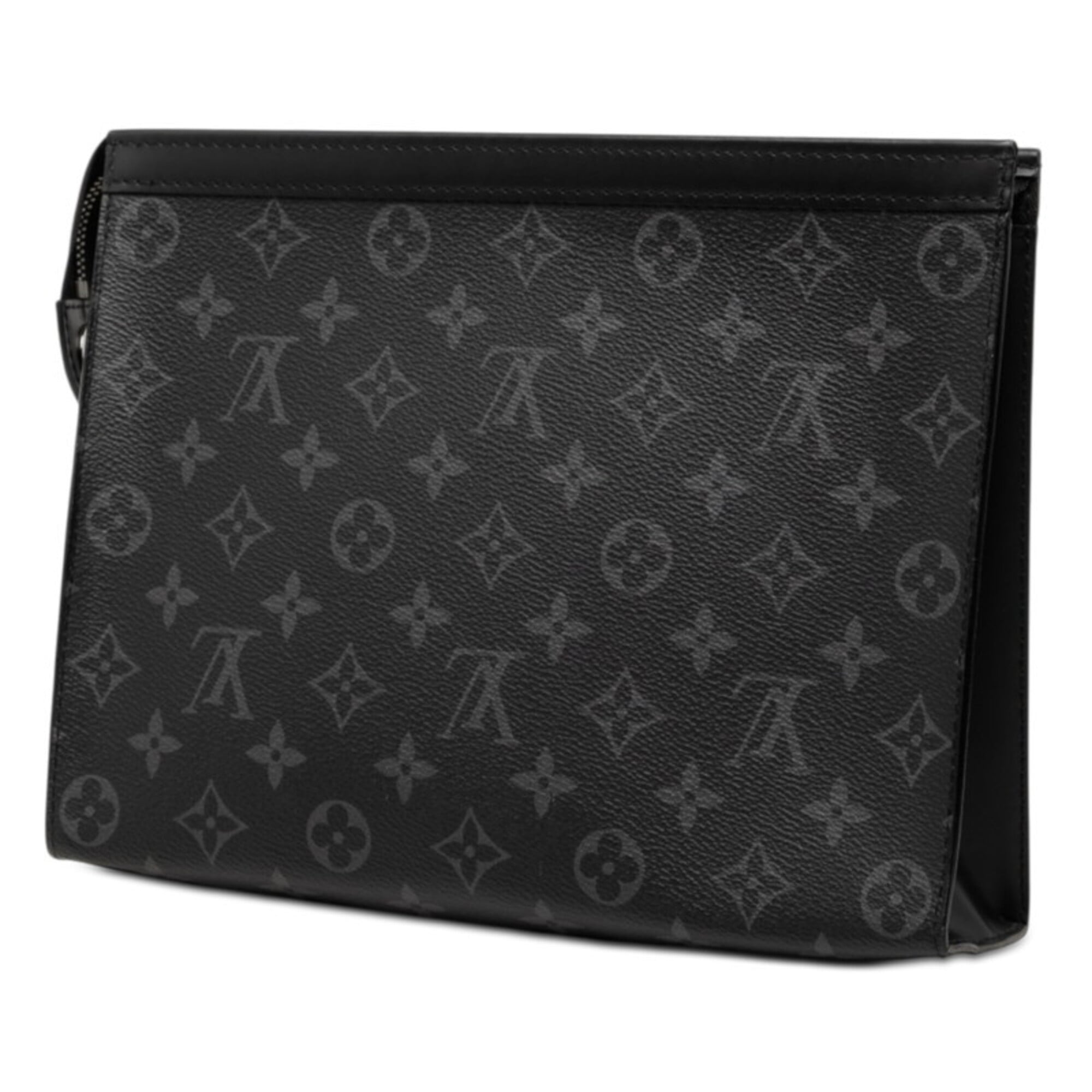 Louis Vuitton Black Pvc Leather Clutch Bag Pochette (Pre-Owned)