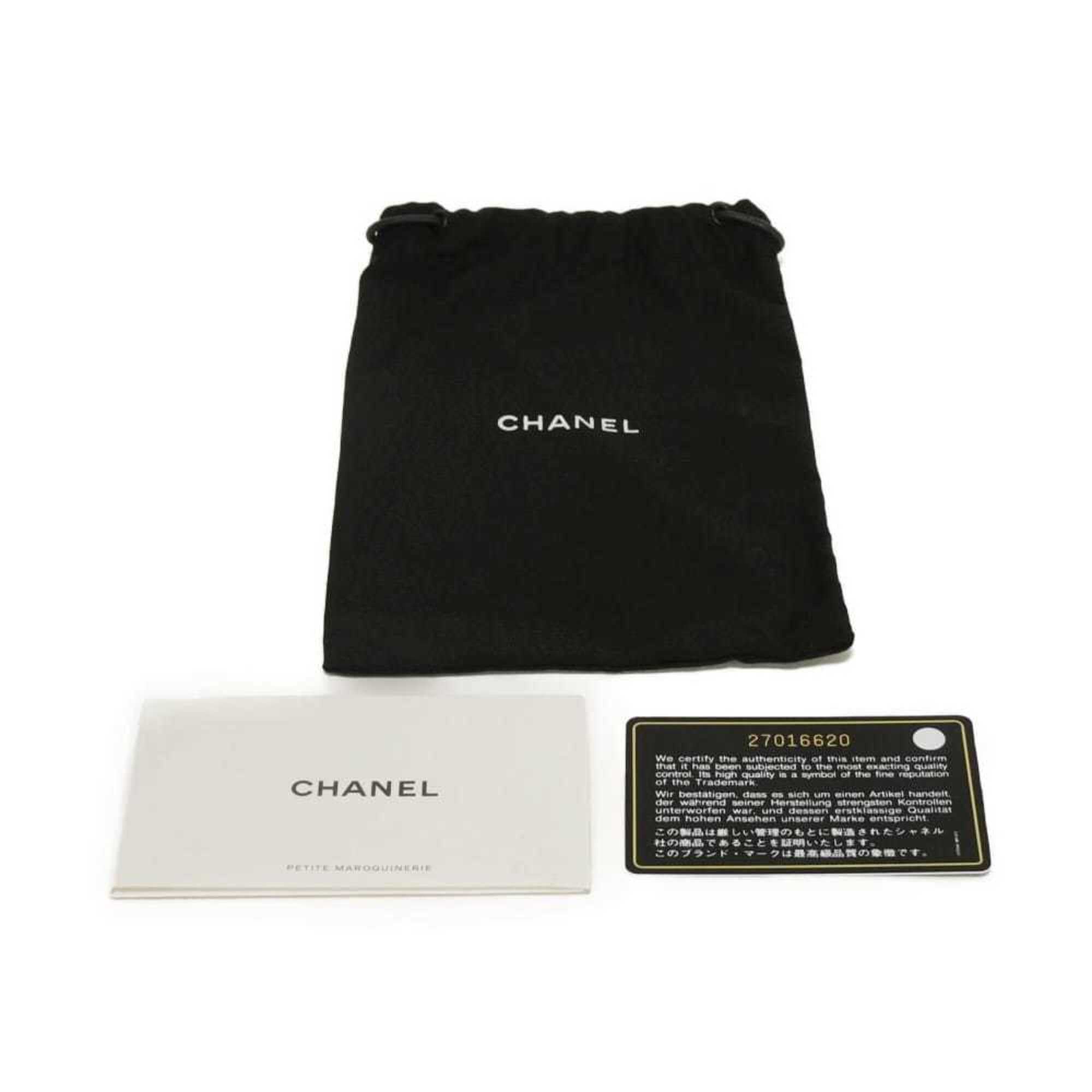 Chanel Black Leather Coin Purse/Coin Case (Pre-Owned)