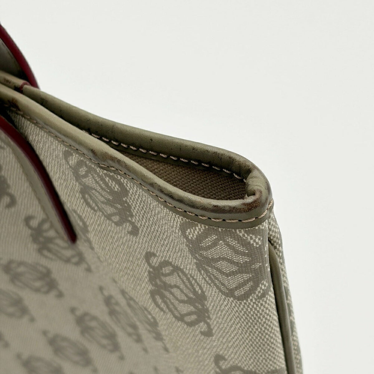 Loewe Gray Khaki Leather Pvc Handbag Tote Bag (Pre-Owned)