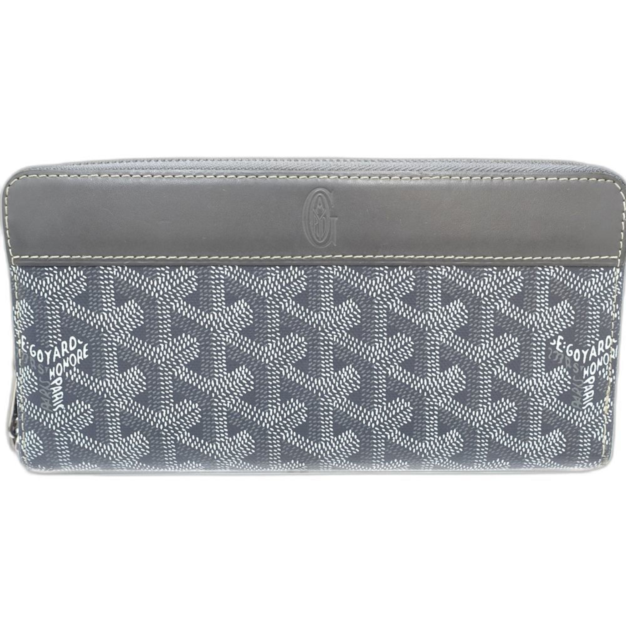 Goyard Gray Leather Pvc Coin Purse/Coin Case (Pre-Owned)