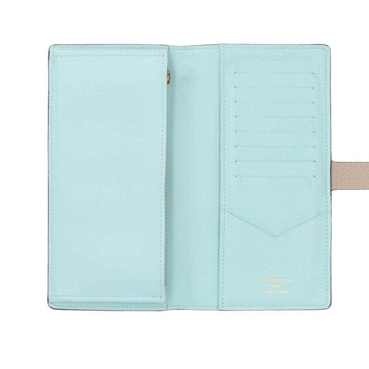 Louis Vuitton Beige Leather Long Wallet (Bi-Fold) (Pre-Owned)