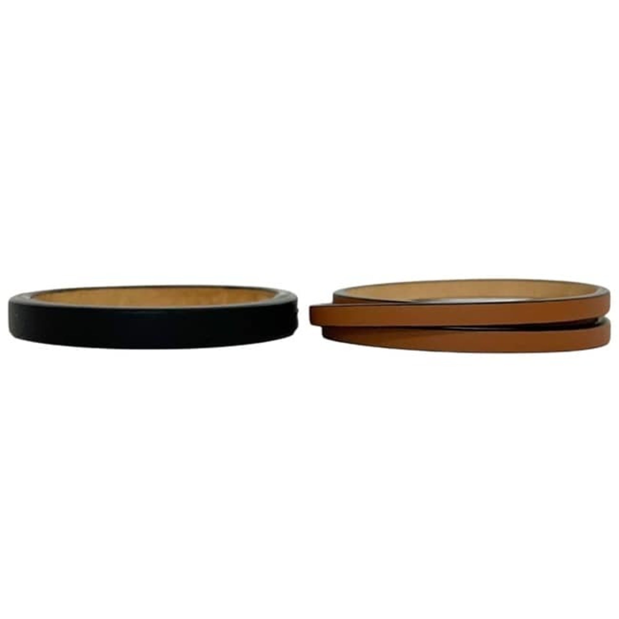 Loewe Black Brown Leather Bangle (Pre-Owned)
