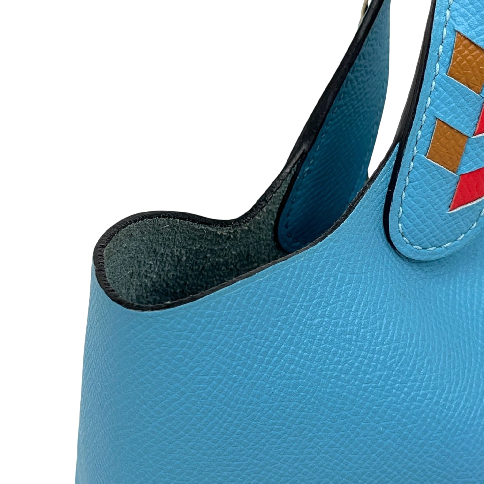 Hermes Blue Epsom Leather Handbag (Pre-Owned)