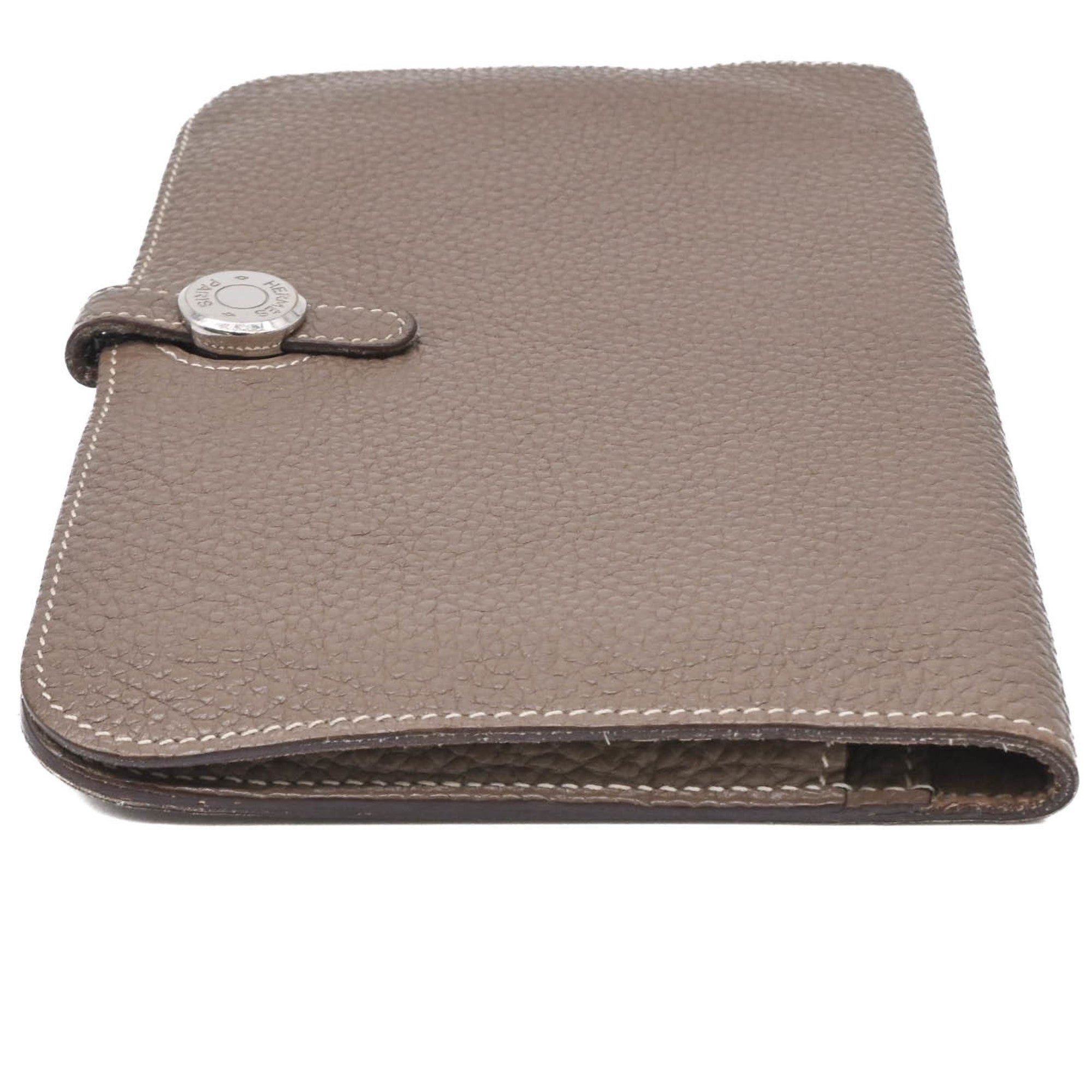 Hermes Dogon Duo Etoupe Gray Grayish Togo Leather Long Wallet (Bi-Fold) (Pre-Owned)