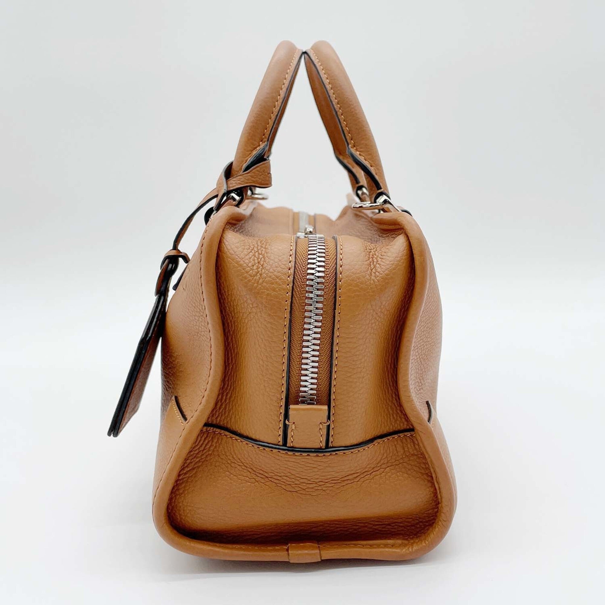 Loewe Brown Canvas Leather Handbag (Pre-Owned)