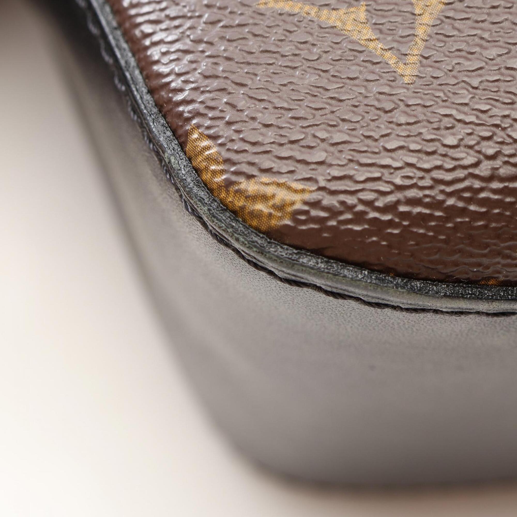 Louis Vuitton Black Brown Monogram Macassar Coated Canvas Leather Handbag Shoulder Bag (Pre-Owned)