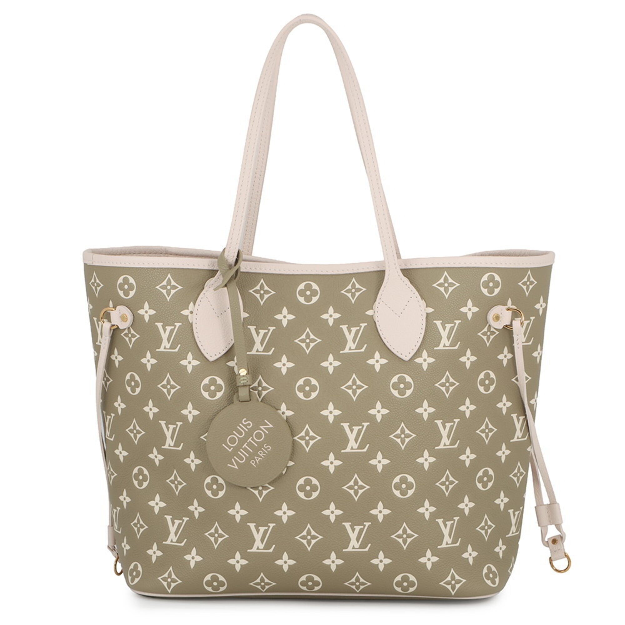 Louis Vuitton Beige Khaki Monogram Empreinte Handbag Shoulder Bag Tote Bag (Pre-Owned)