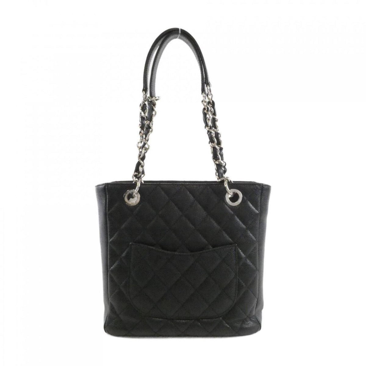 Chanel Black Grained Calfskin Shoulder Bag (Pre-Owned)