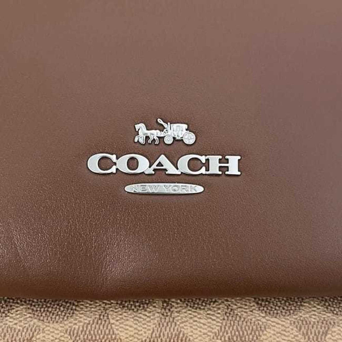 Coach Beige Brown Pvc Leather Backpack (Pre-Owned)