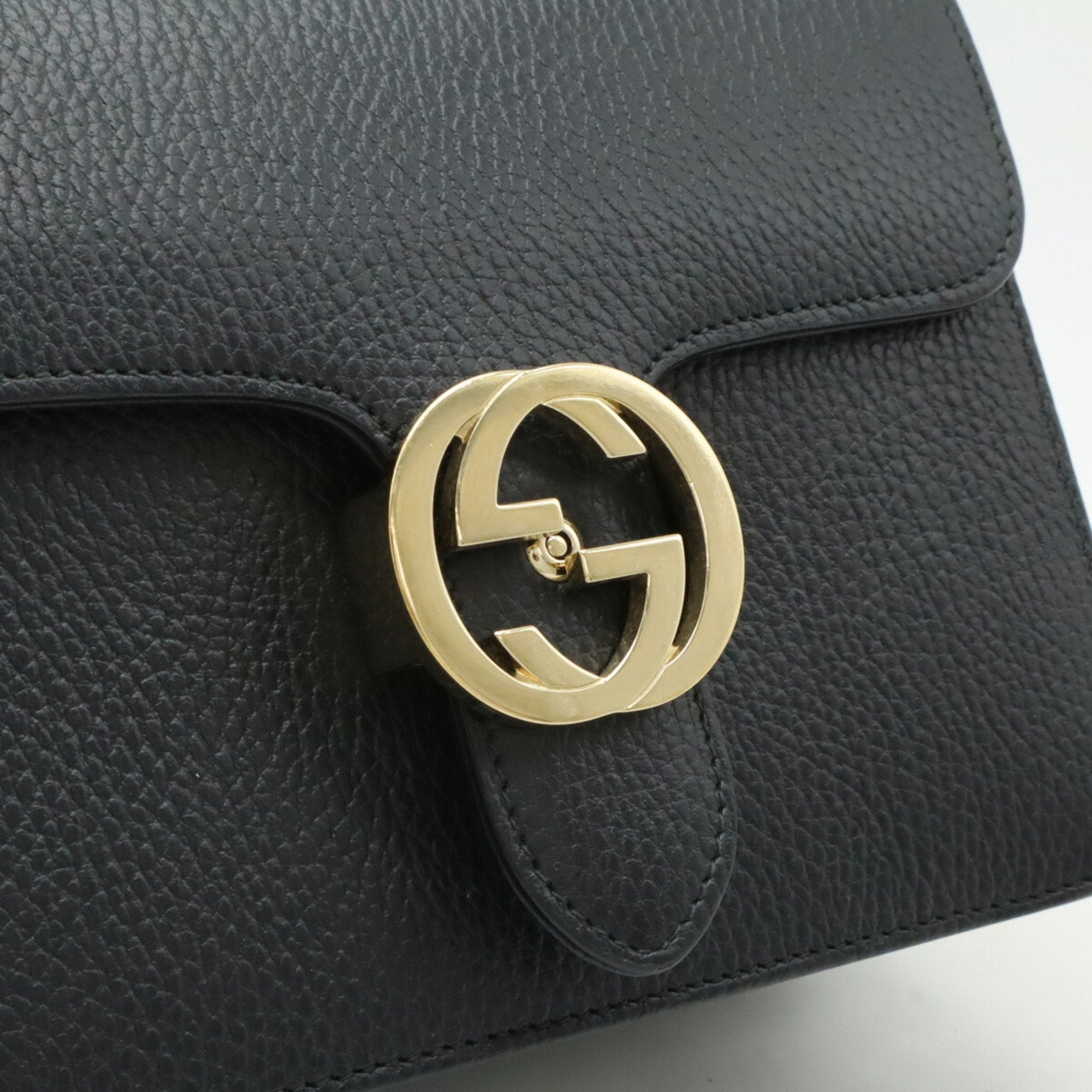 Gucci Black Leather Shoulder Bag (Pre-Owned)