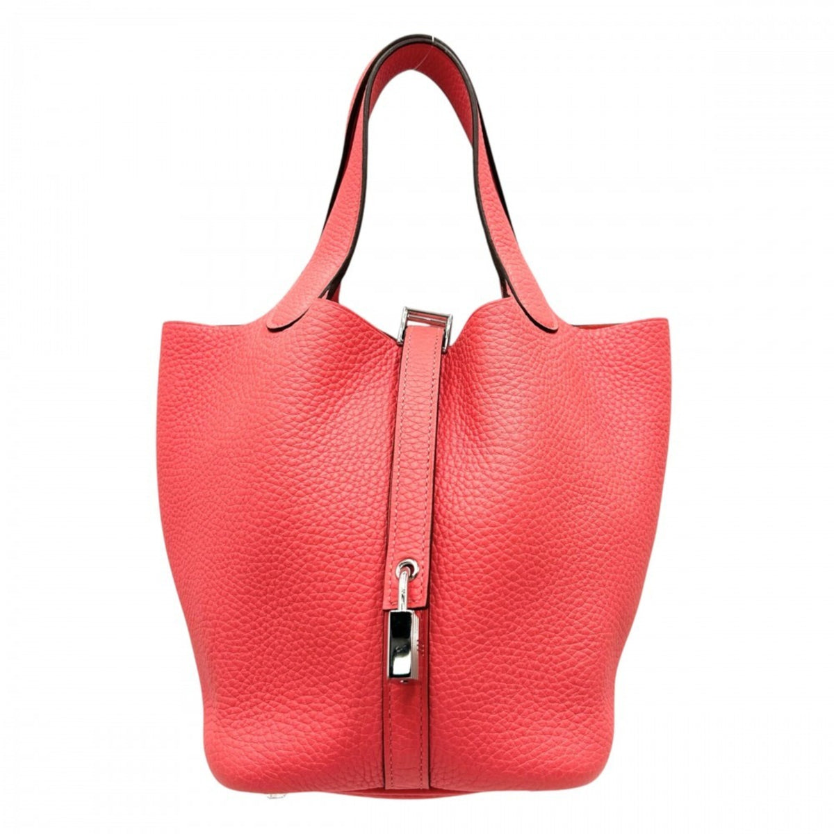 Hermes Red Color Leather Handbag (Pre-Owned)