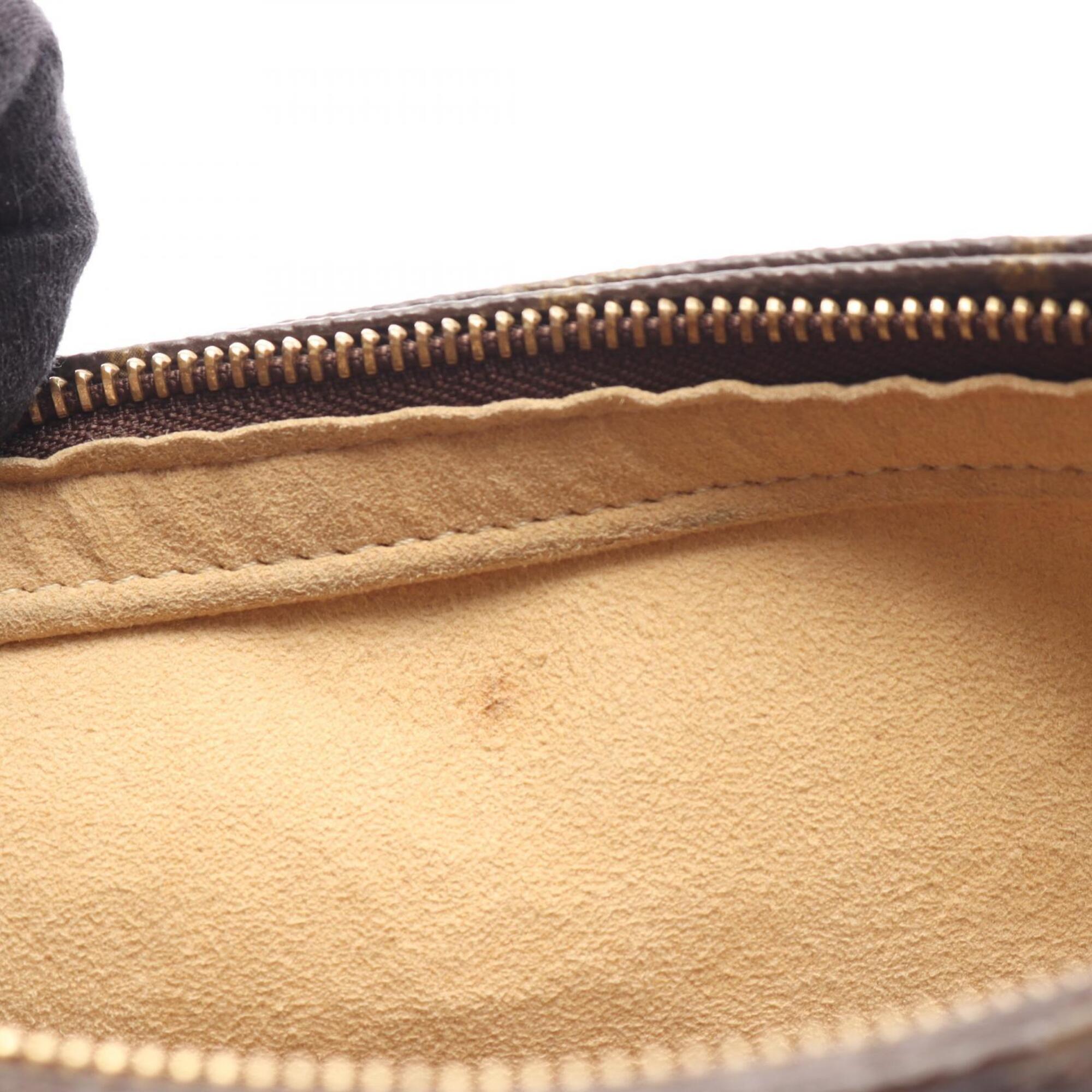 Louis Vuitton Brown Coated Canvas Leather Handbag Shoulder Bag (Pre-Owned)