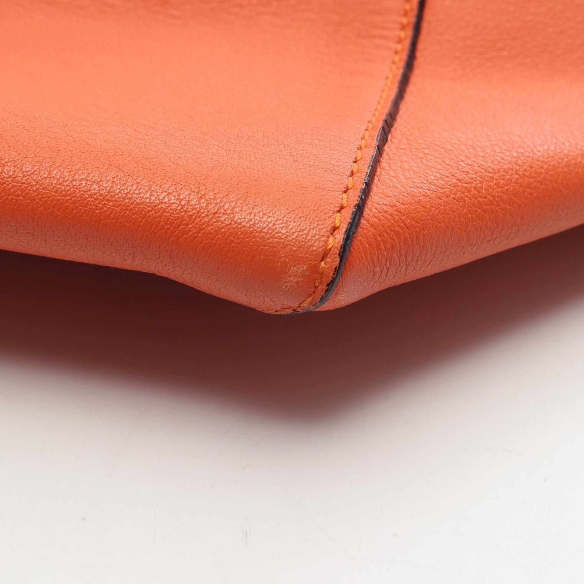 Loewe Orange Leather Handbag Tote Bag (Pre-Owned)