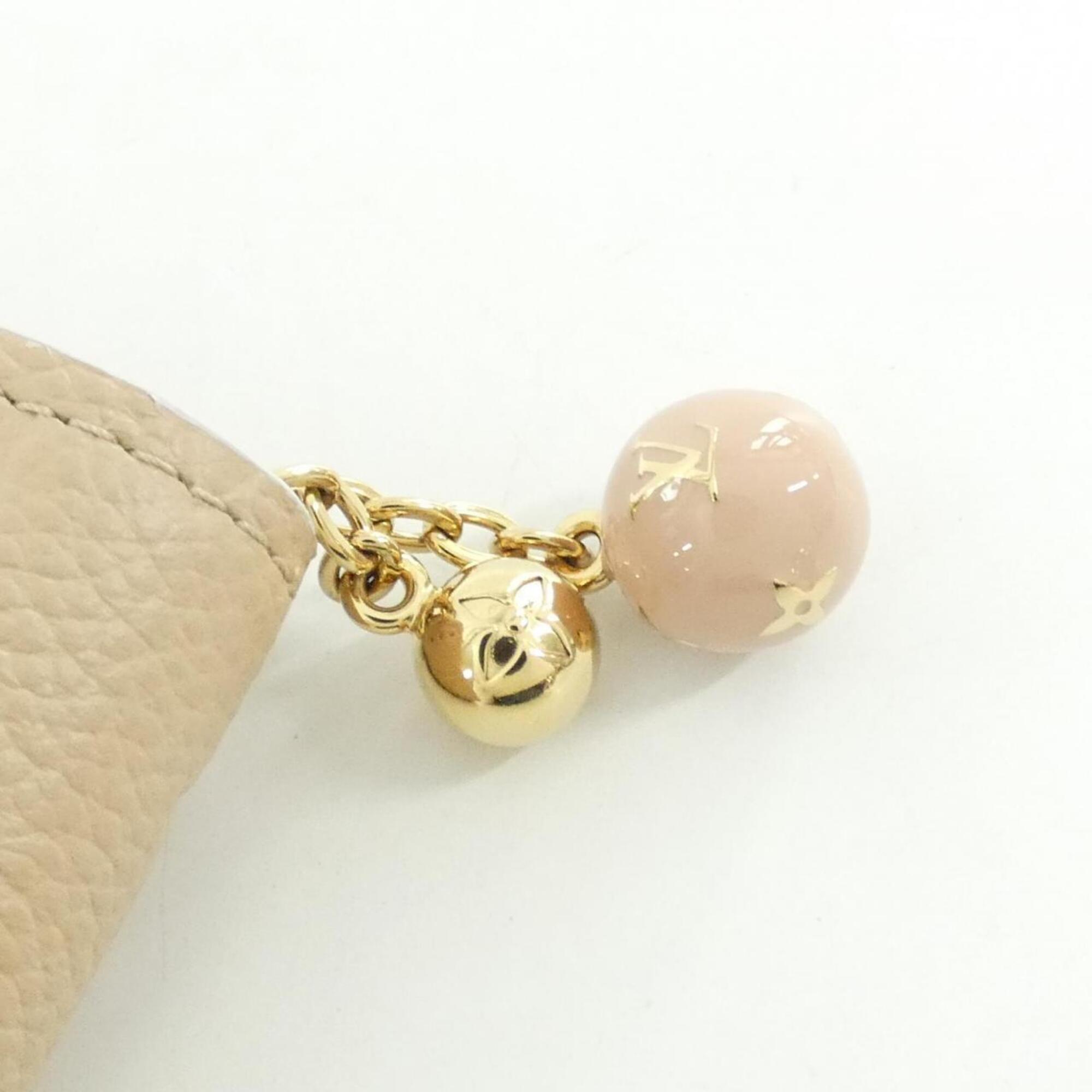 Louis Vuitton Beige Leather Coin Purse/Coin Case (Pre-Owned)
