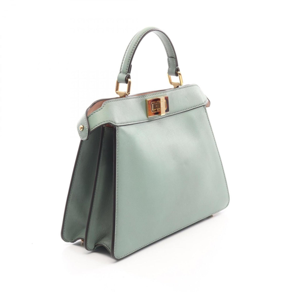 Fendi Green Leather Handbag (Pre-Owned)