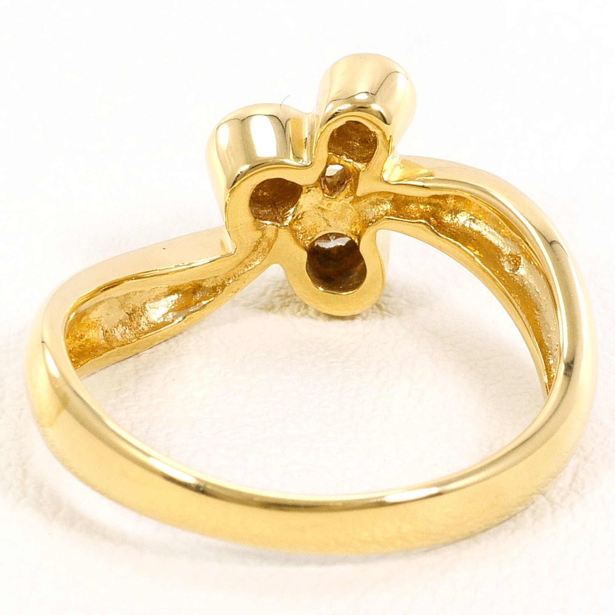 Unbranded Brown Yellow Gold Yellow Gold (18K) Band Ring (Pre-Owned)