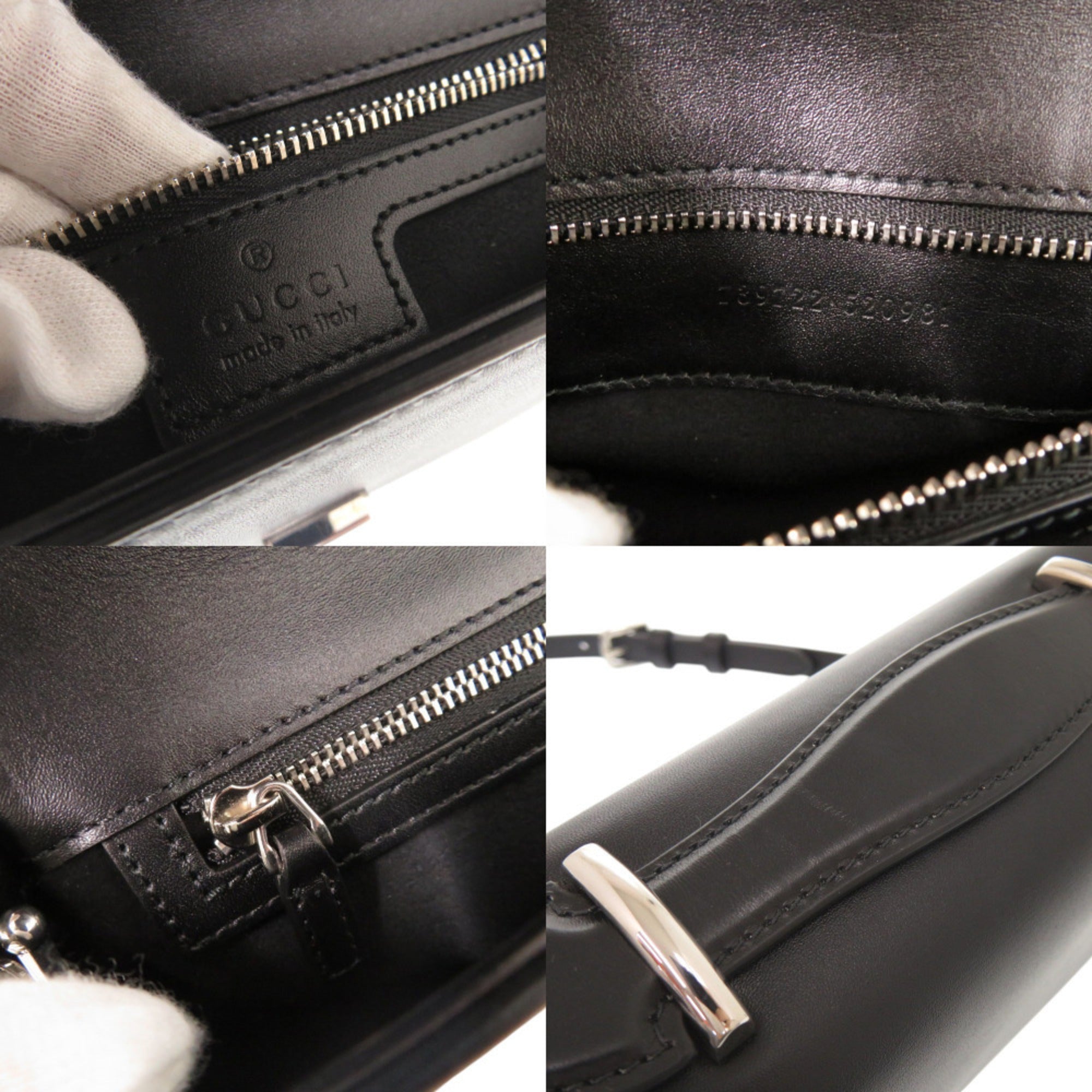 Gucci Black Leather Shoulder Bag (Pre-Owned)