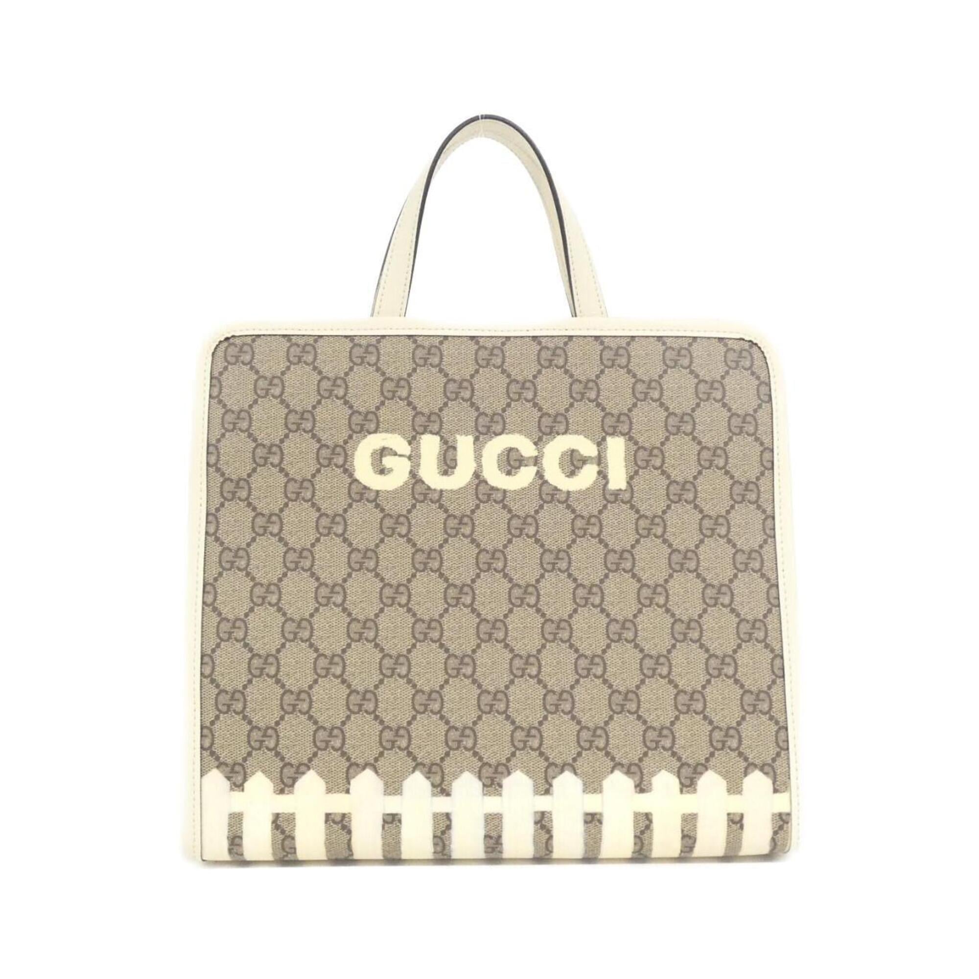 Gucci Beige Ivory Gg Supreme Handbag (Pre-Owned)