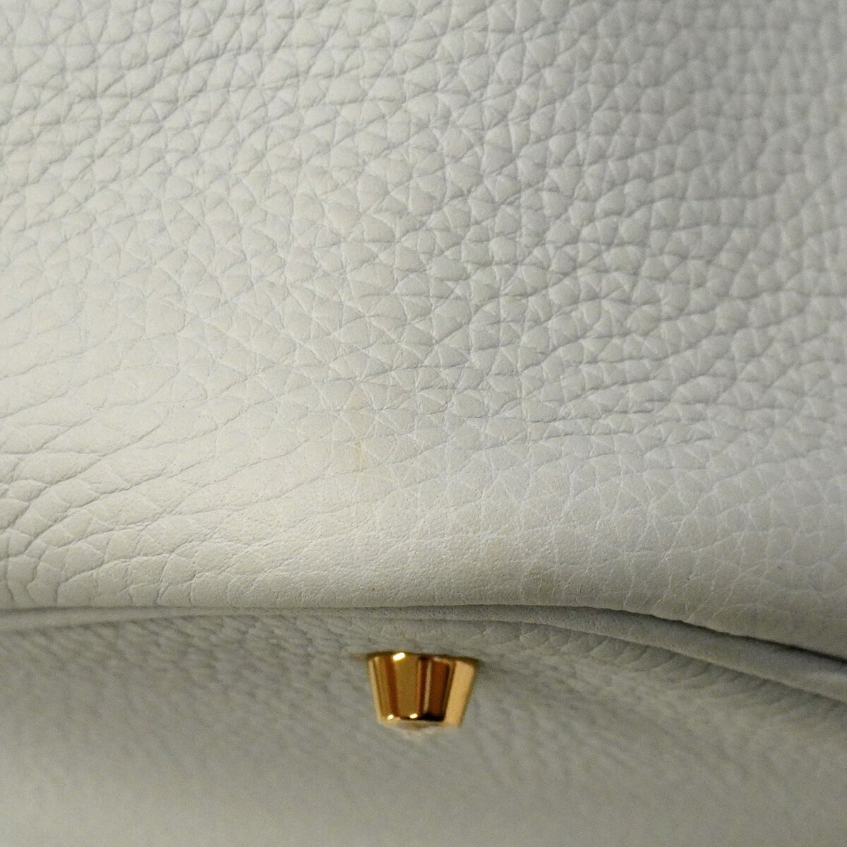 Hermes Gray Taurillon Clemence Leather Handbag (Pre-Owned)