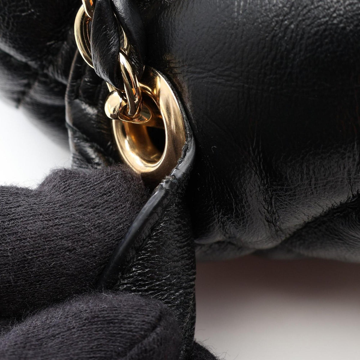 Salvatore Ferragamo Black Leather Backpack Handbag (Pre-Owned)
