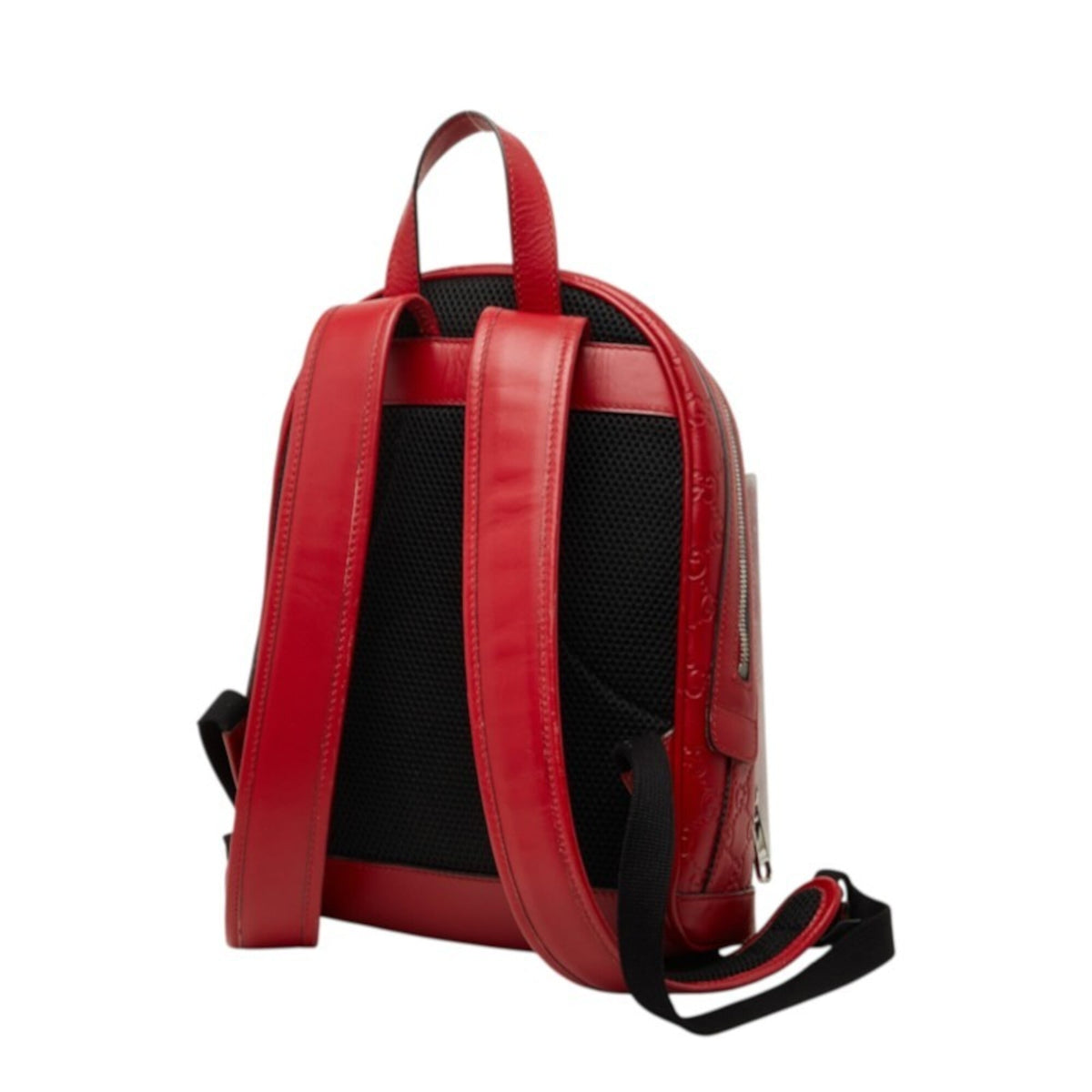 Gucci Red Color Leather Backpack (Pre-Owned)