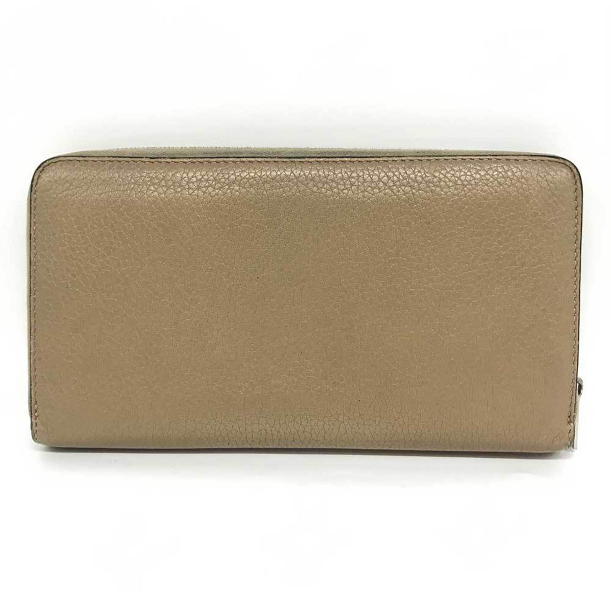 Celine Beige Leather Long Wallet (Bi-Fold) (Pre-Owned)