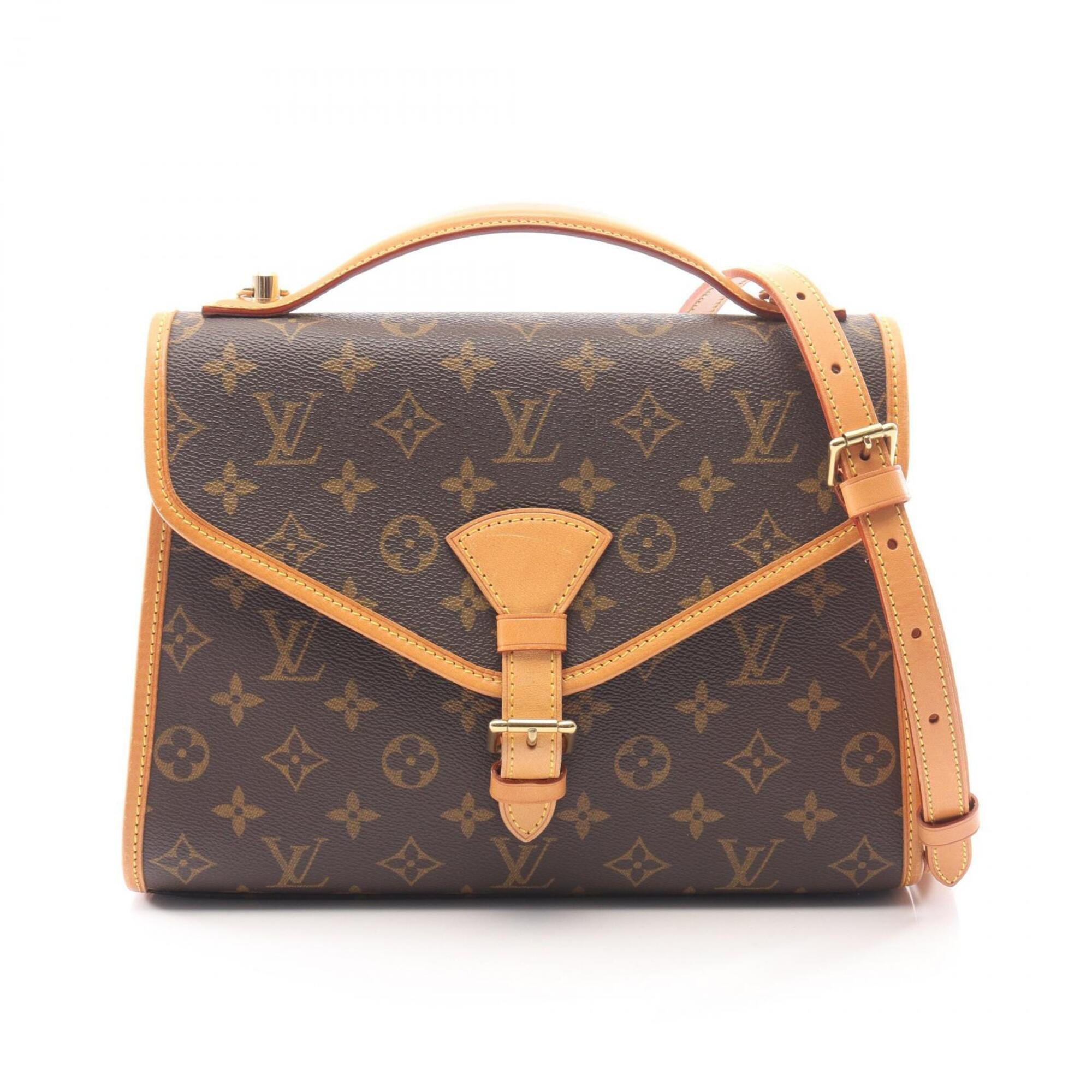 Louis Vuitton Monogram Brown Coated Canvas Leather Handbag (Pre-Owned)