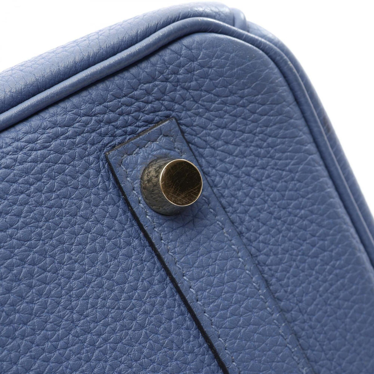 Hermes Blue Togo Leather Handbag (Pre-Owned)