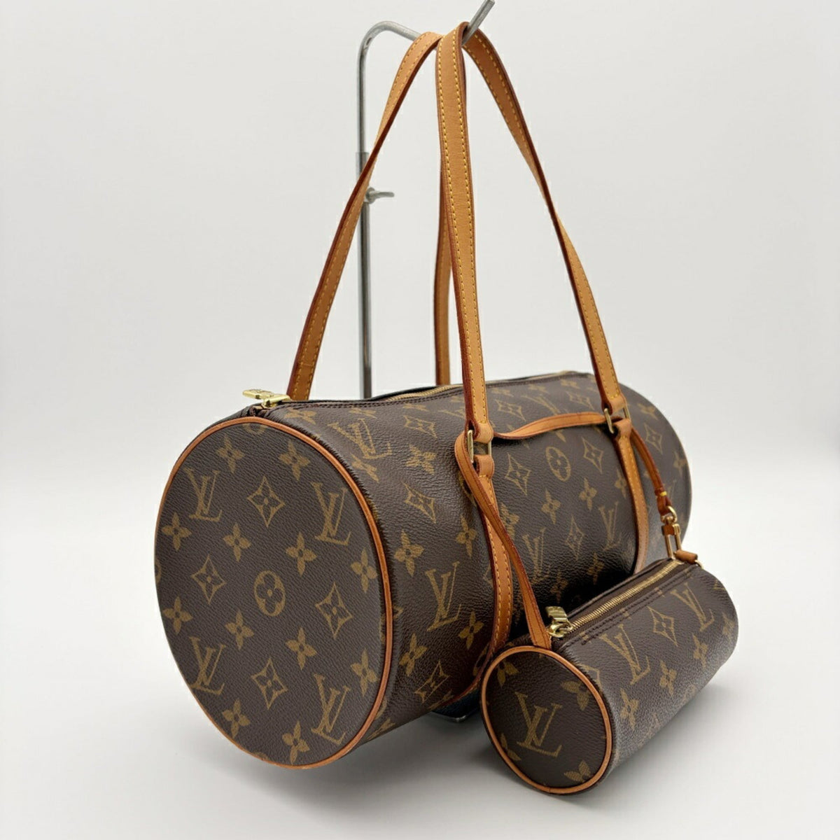 Louis Vuitton Monogram Brown Monogram Leather Boston Bag Tote Bag (Pre-Owned)