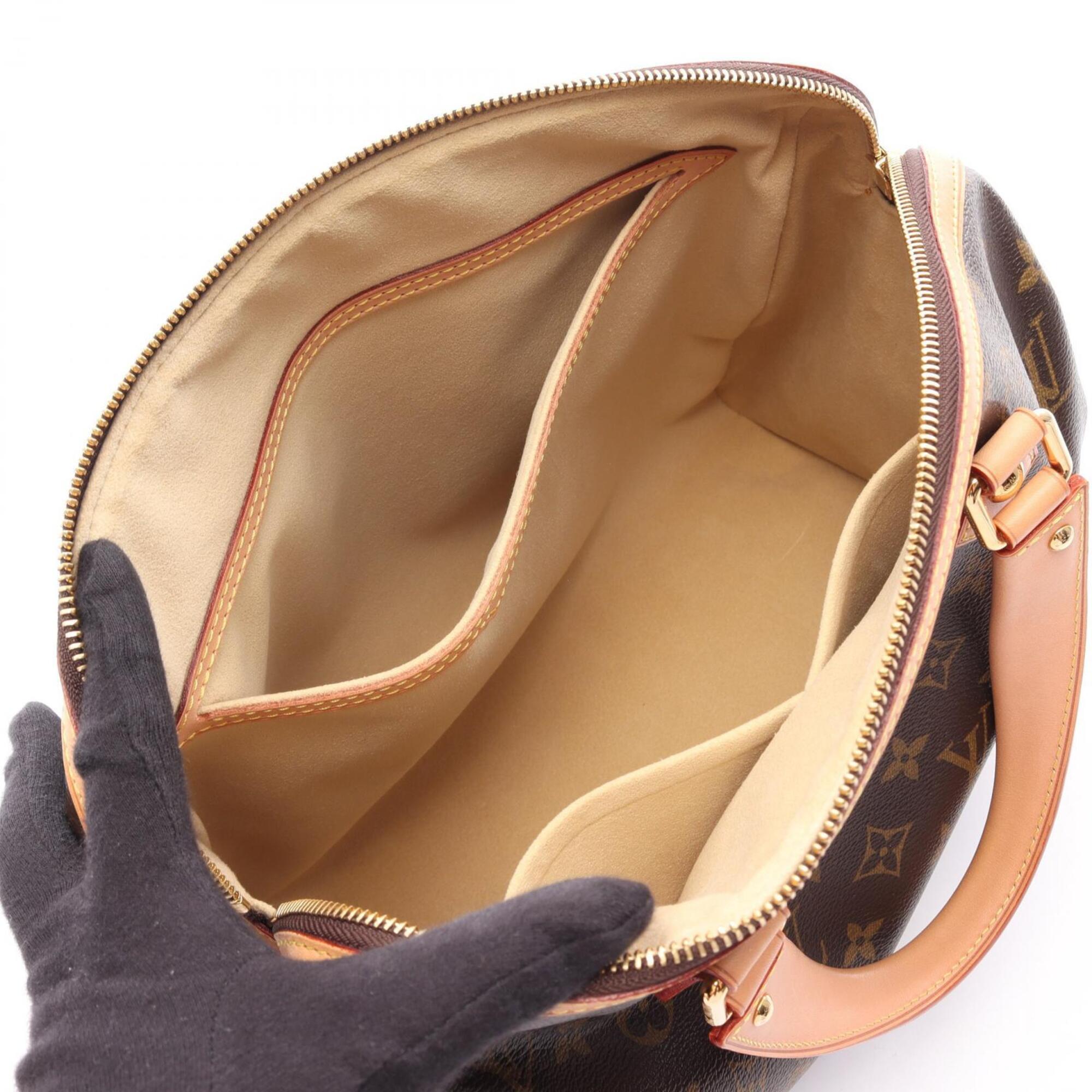 Louis Vuitton Brown Monogram Coated Canvas Leather Handbag (Pre-Owned)