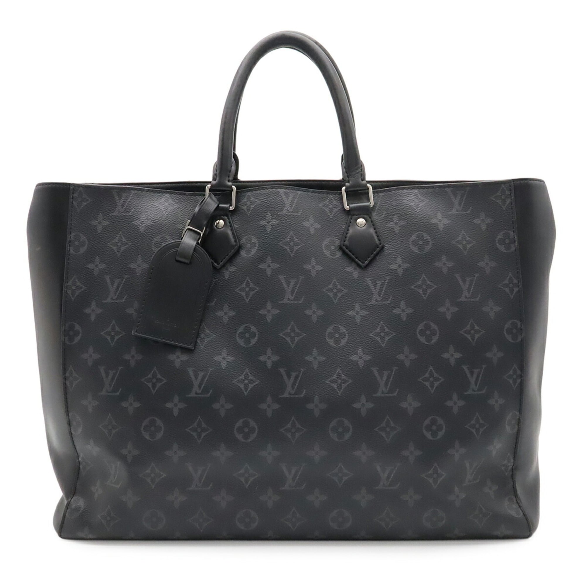 Louis Vuitton Black Gray Monogram Eclipse Canvas Pvc Coated Canvas Leather Handbag Pouch Tote Bag (Pre-Owned)