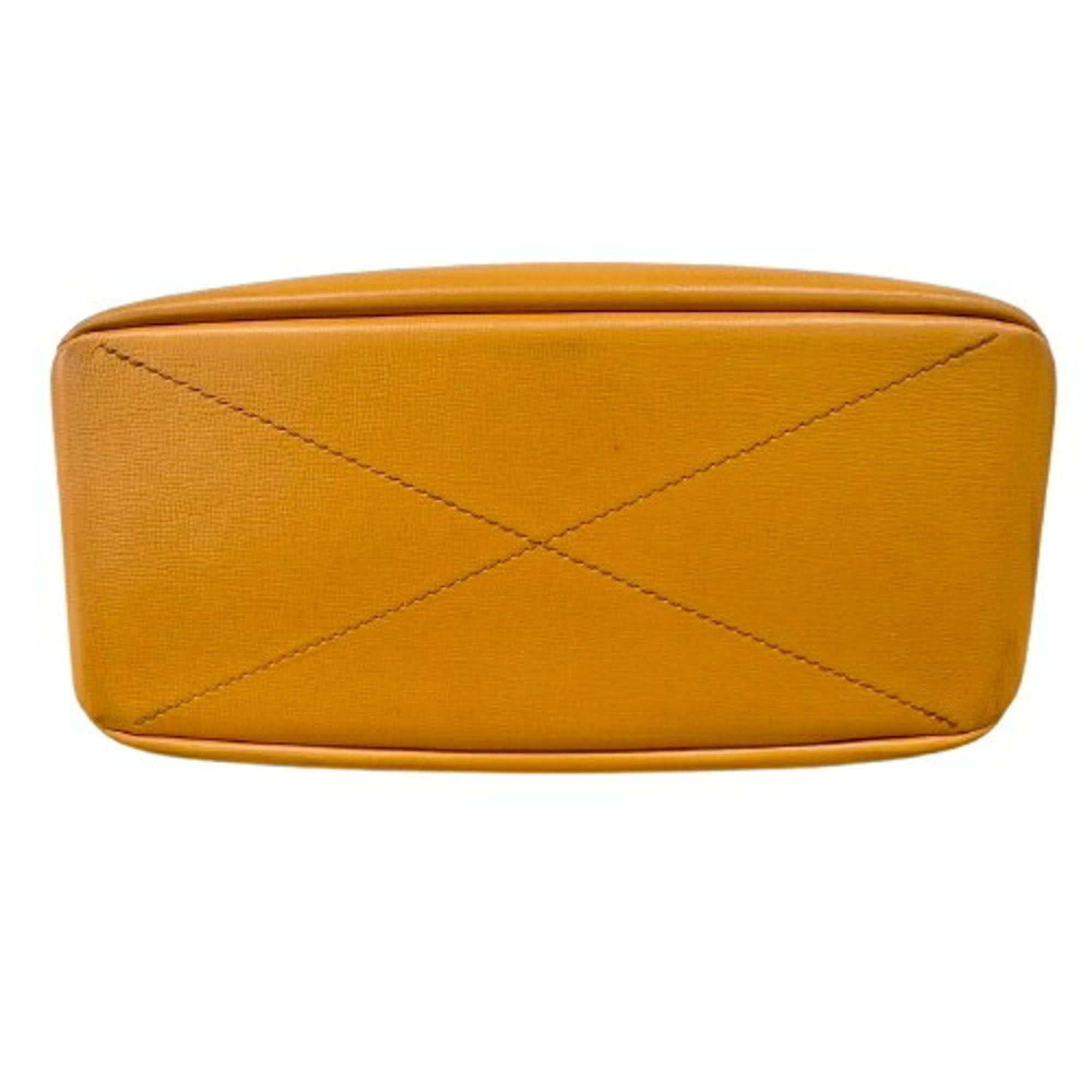 Louis Vuitton Orange Leather Shoulder Bag Tote Bag (Pre-Owned)