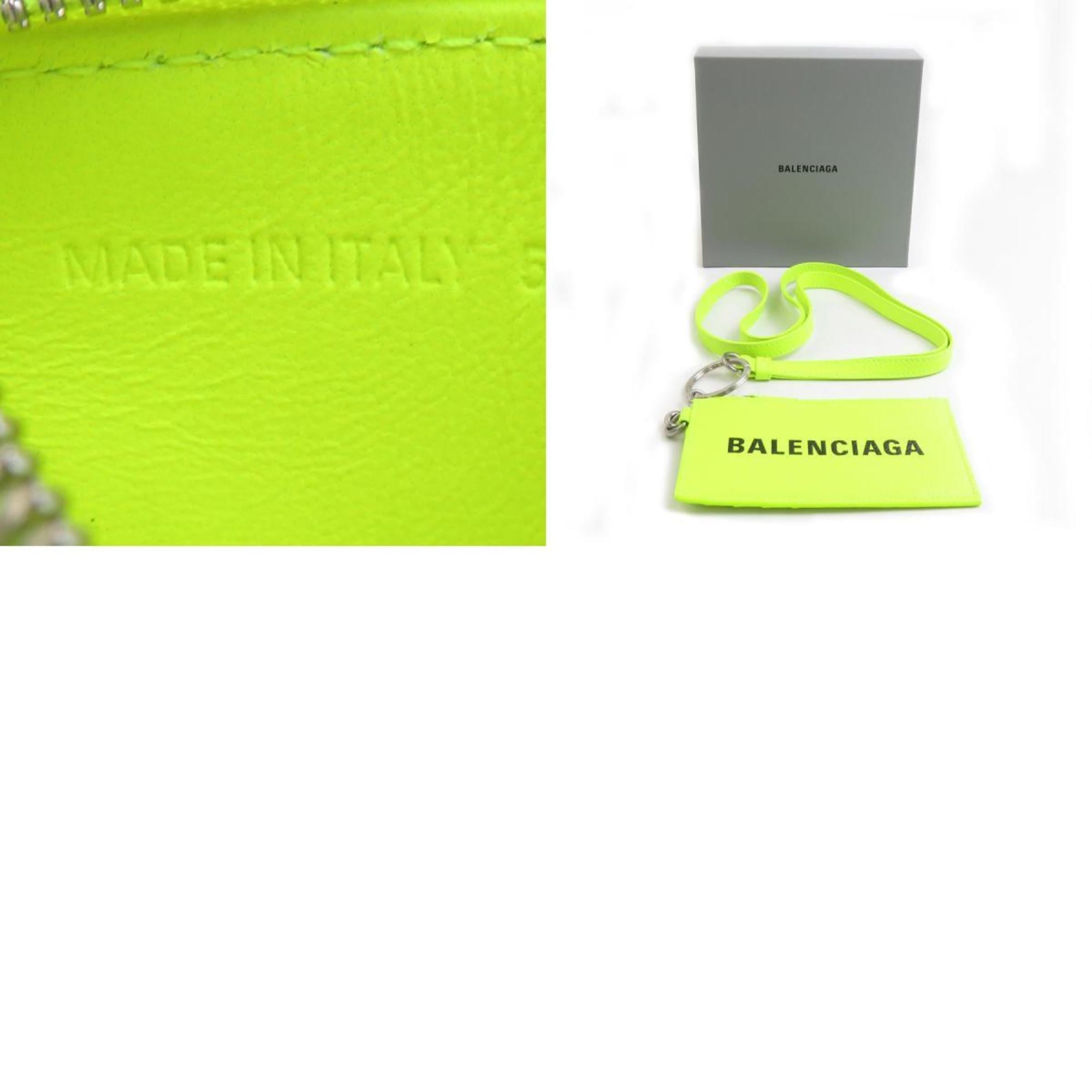Balenciaga Yellow Leather Coin Purse/Coin Case (Pre-Owned)