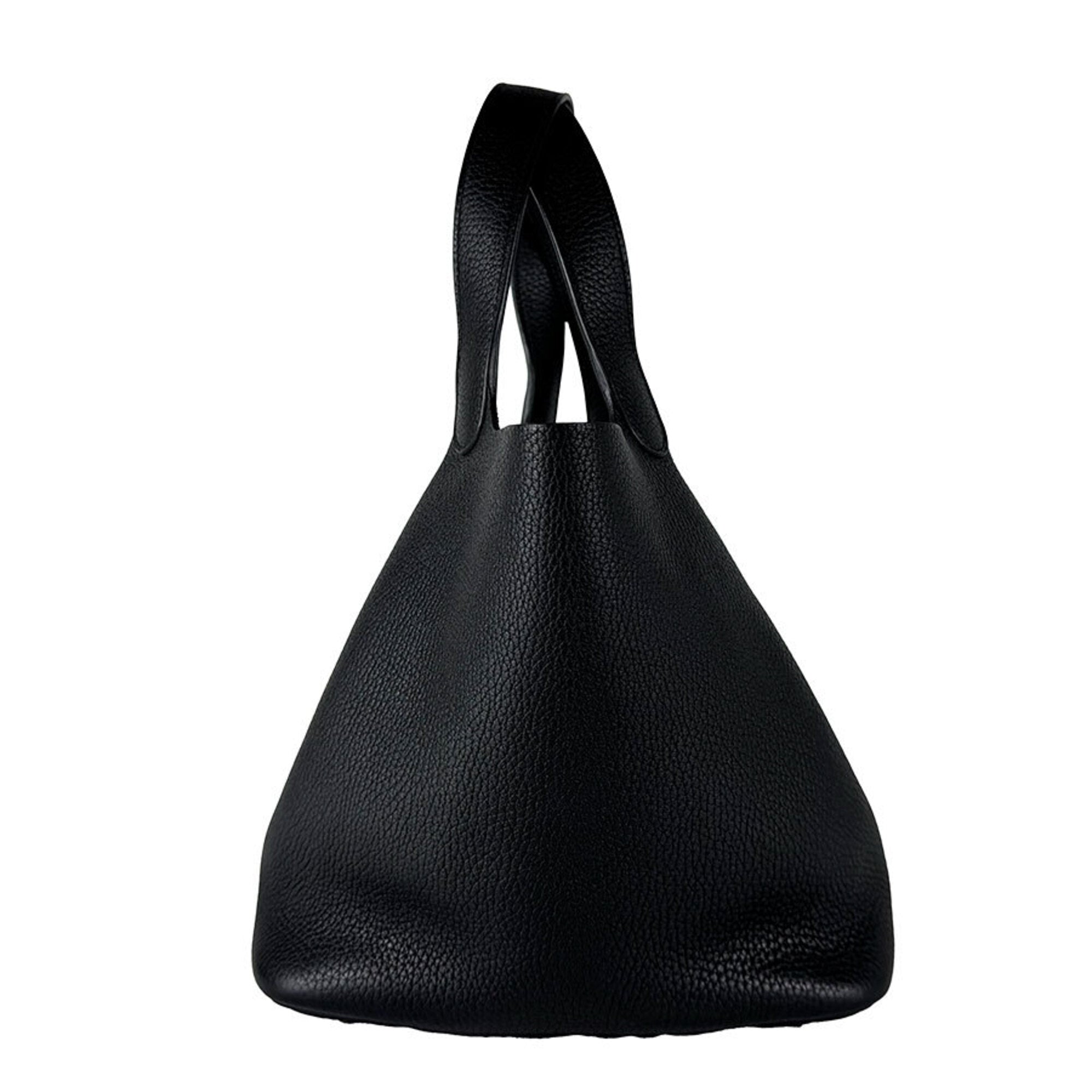 Hermes Black Taurillon Clemence Leather Handbag (Pre-Owned)