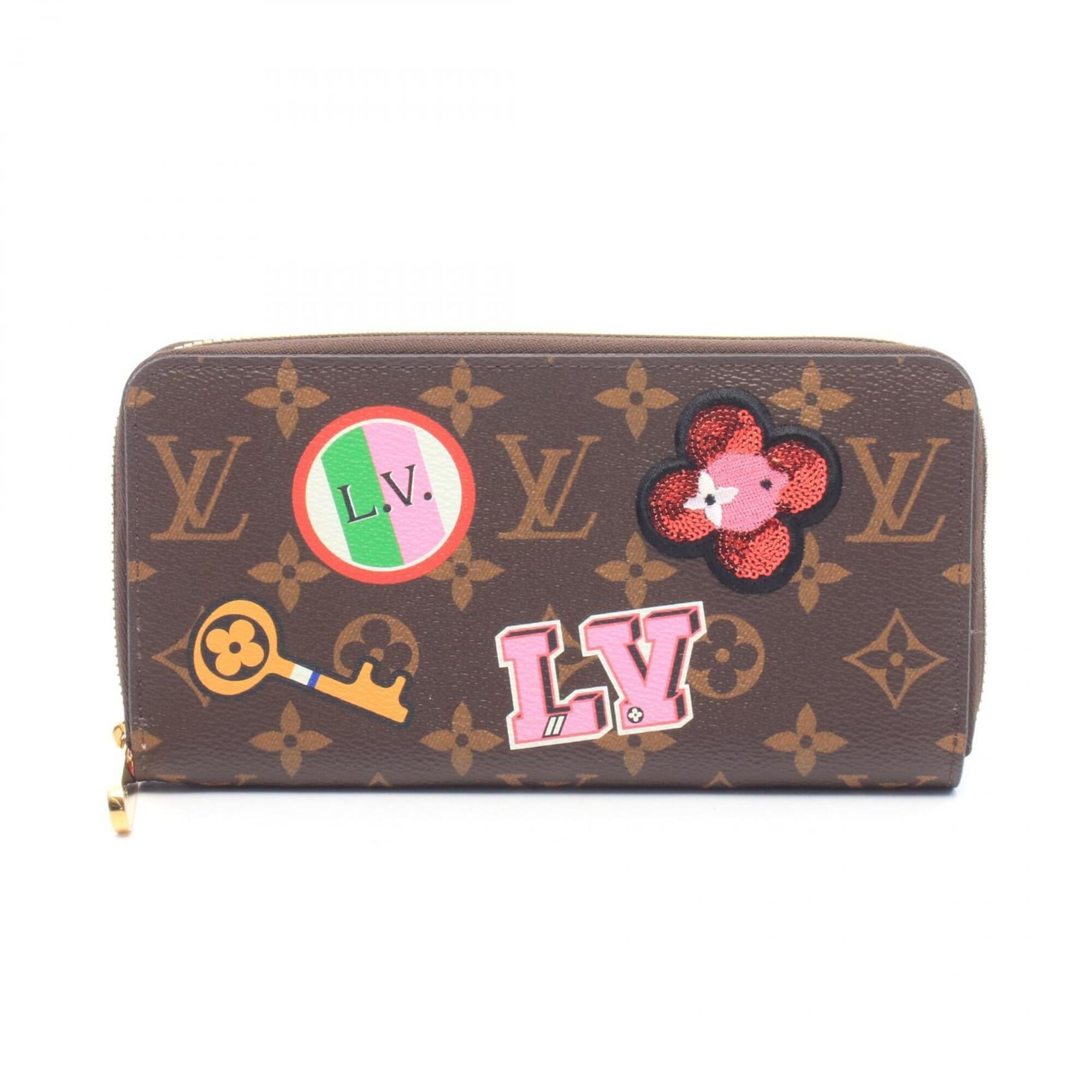 Louis Vuitton Monogram Brown Freesia Multi-Color Coated Canvas Long Wallet (Bi-Fold) (Pre-Owned)