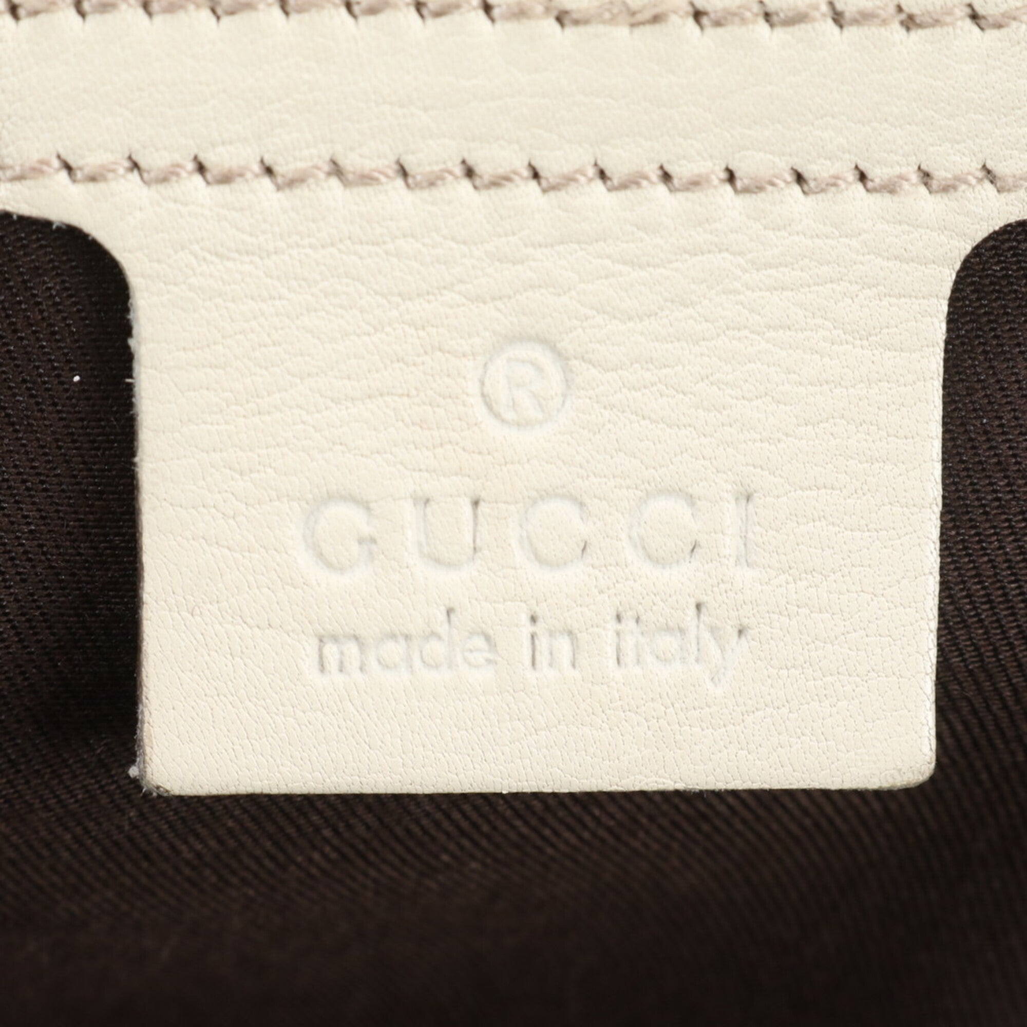 Gucci Beige Leather Handbag Tote Bag (Pre-Owned)