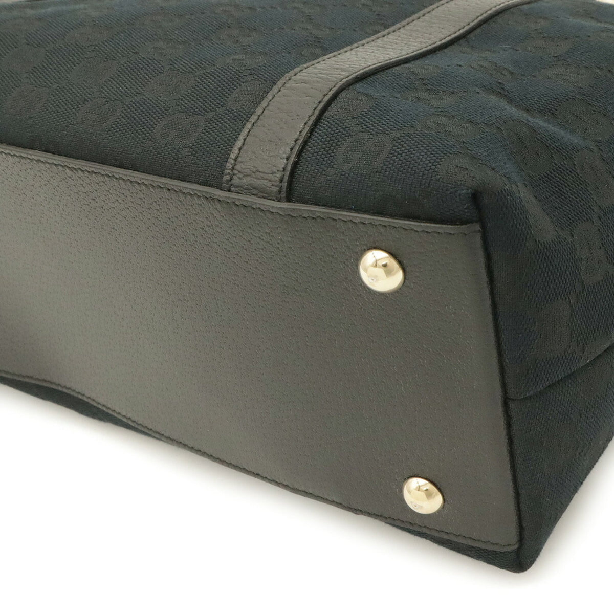 Gucci Black Gg Canvas Shoulder Bag Tote Bag (Pre-Owned)