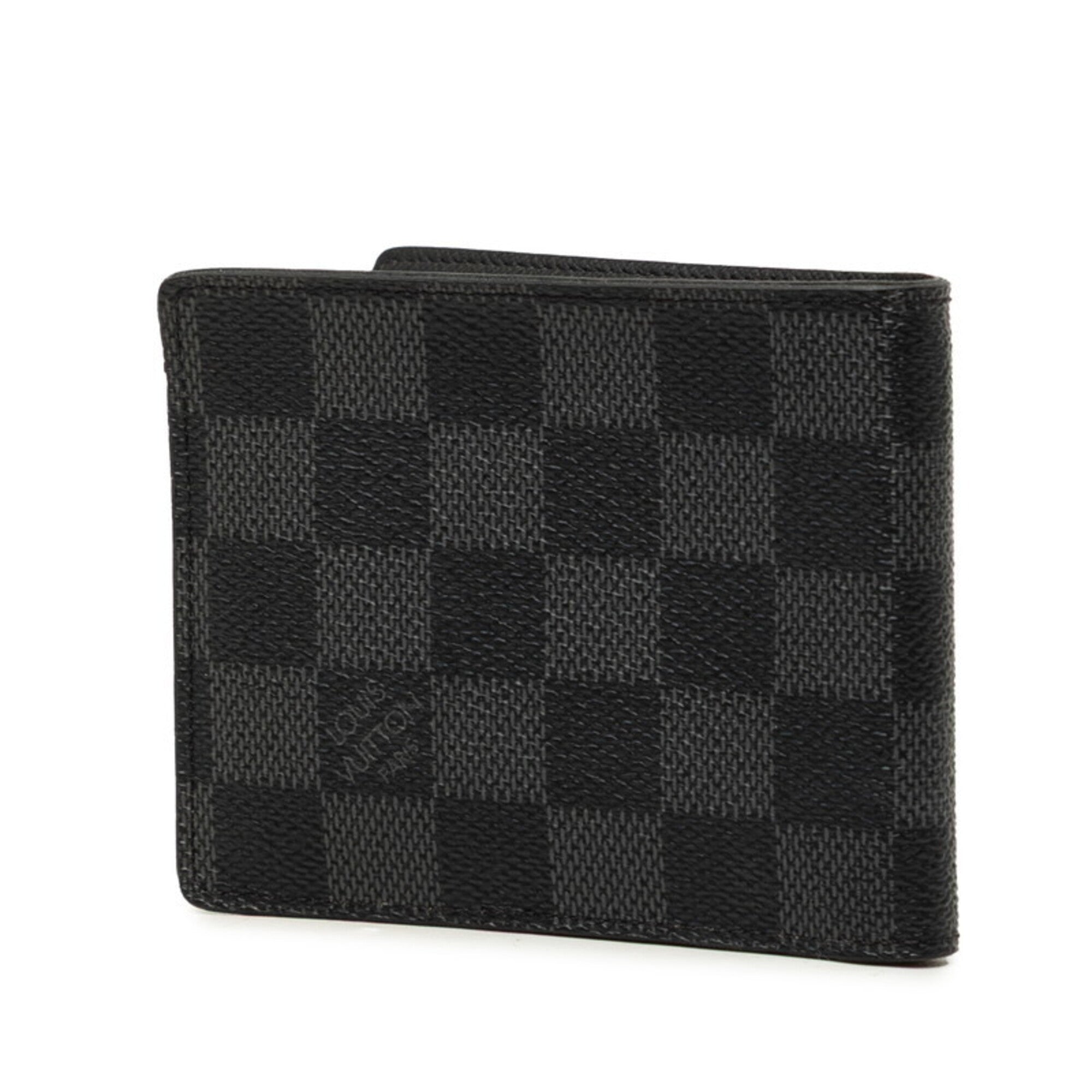 Louis Vuitton Black Damier Graphite Pvc Wallet (Bi-Fold) (Pre-Owned)