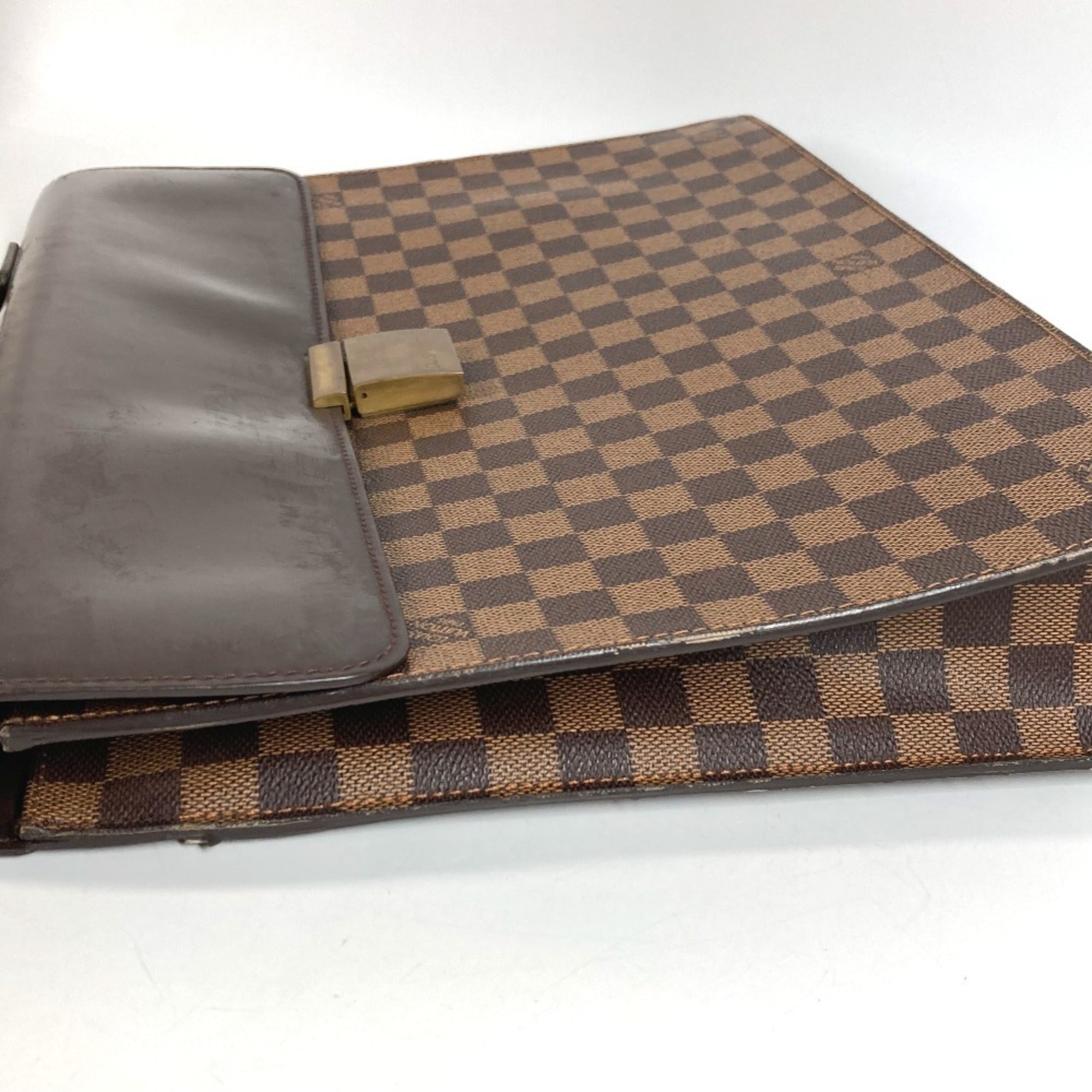 Louis Vuitton Brown Ebene Damier Canvas Briefcase Handbag (Pre-Owned)