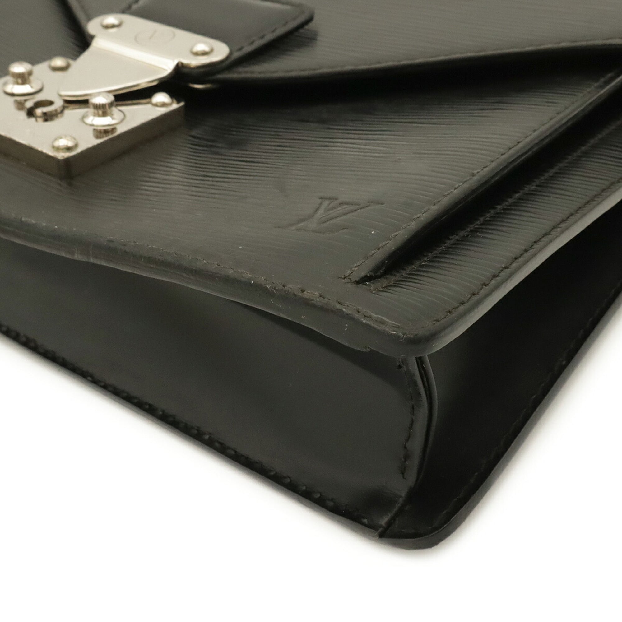 Louis Vuitton Black Noir White Epi Leather Pochette (Pre-Owned)