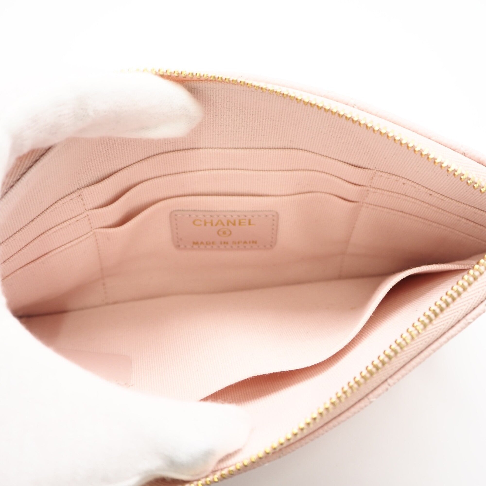 Chanel Matelasse Pink Grained Calfskin Pouch (Pre-Owned)