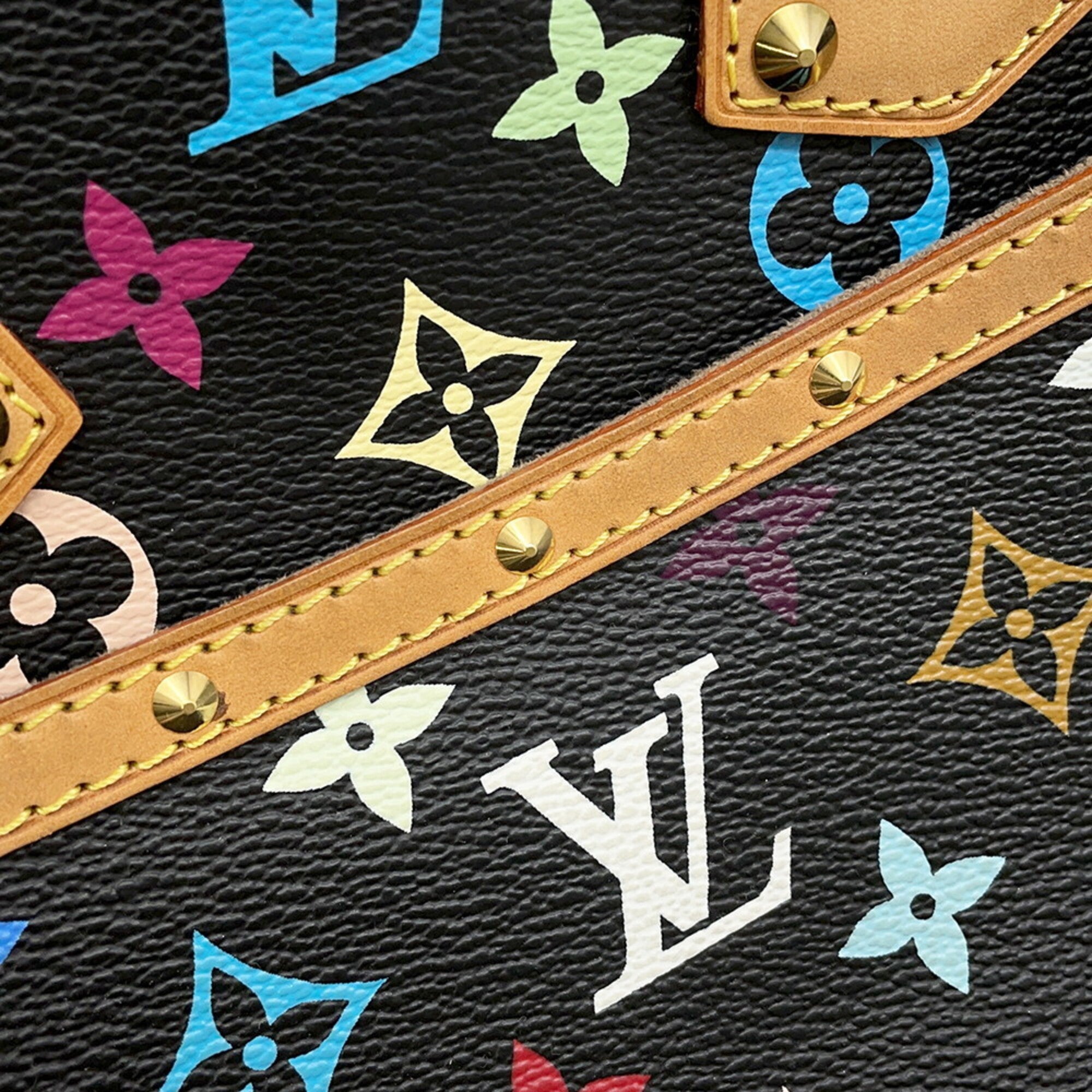 Louis Vuitton Beige Noir Monogram Multicolore Handbag (Pre-Owned)