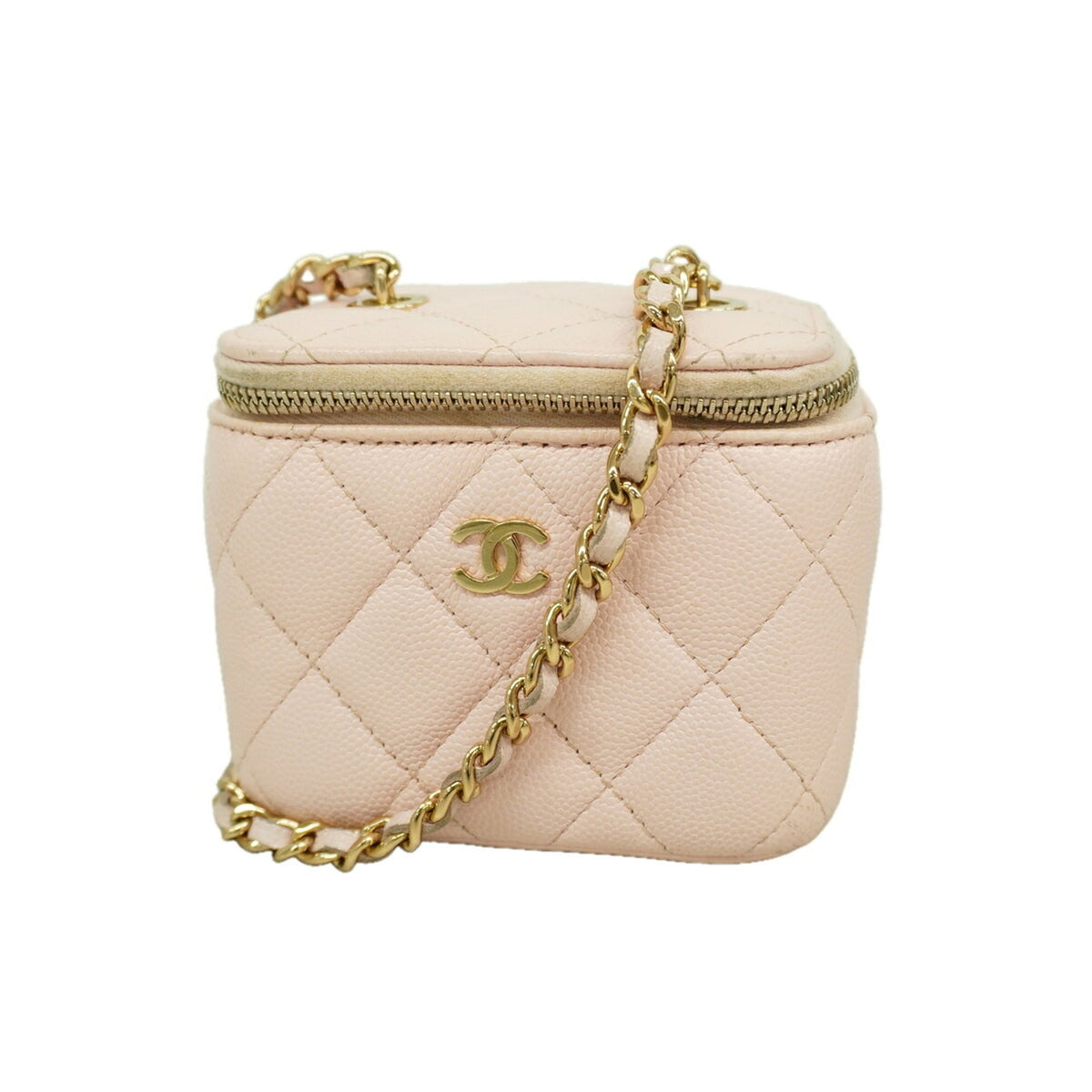 Chanel Pink Grained Calfskin Vanity Bag (Pre-Owned)