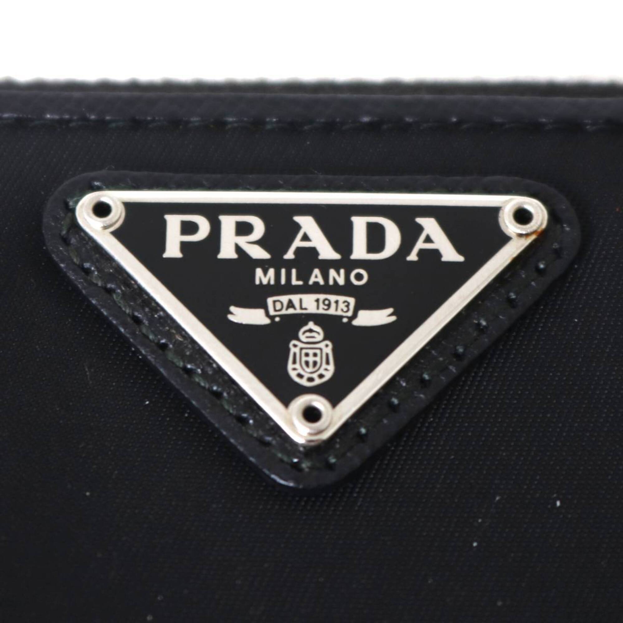 Prada Black Nylon Long Wallet (Bi-Fold) (Pre-Owned)