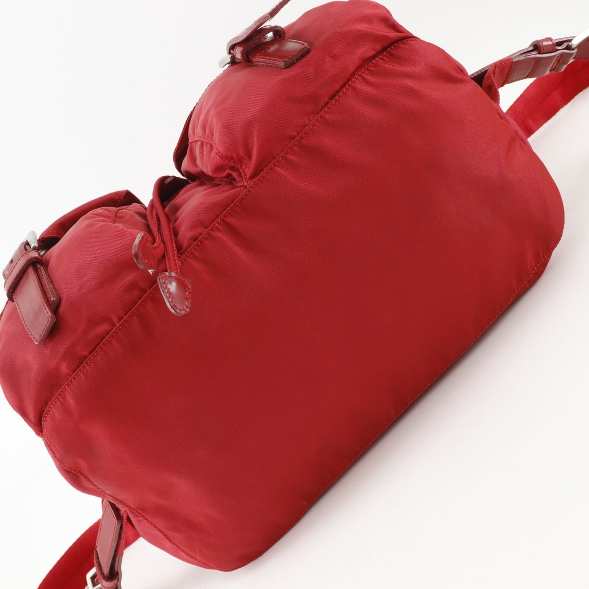 Prada Red Color Nylon Backpack (Pre-Owned)