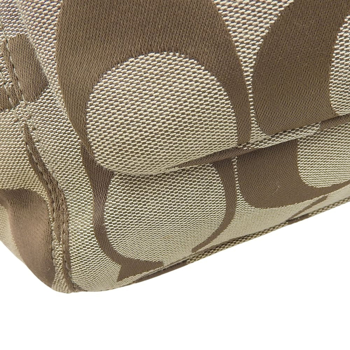 Coach Beige Brown Canvas Tote Bag (Pre-Owned)