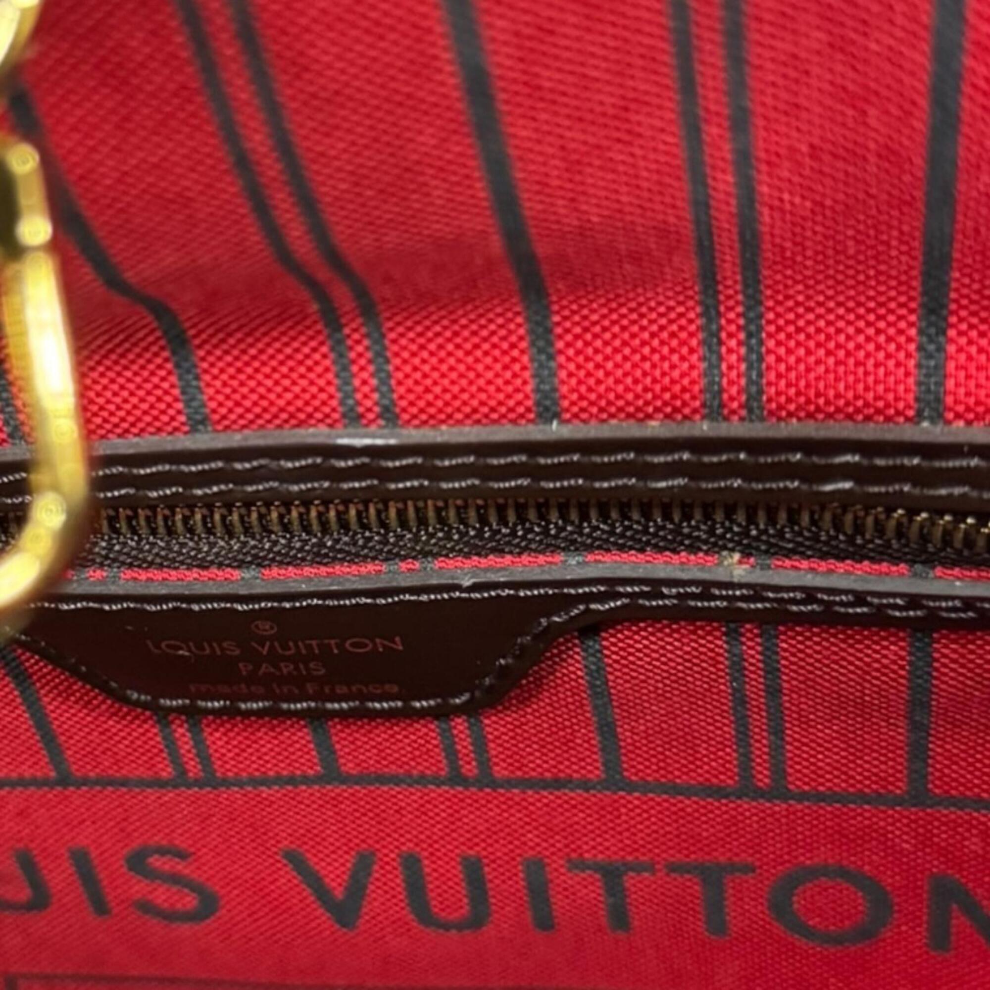 Louis Vuitton Damier Brown Damier Canvas Pouch Tote Bag (Pre-Owned)