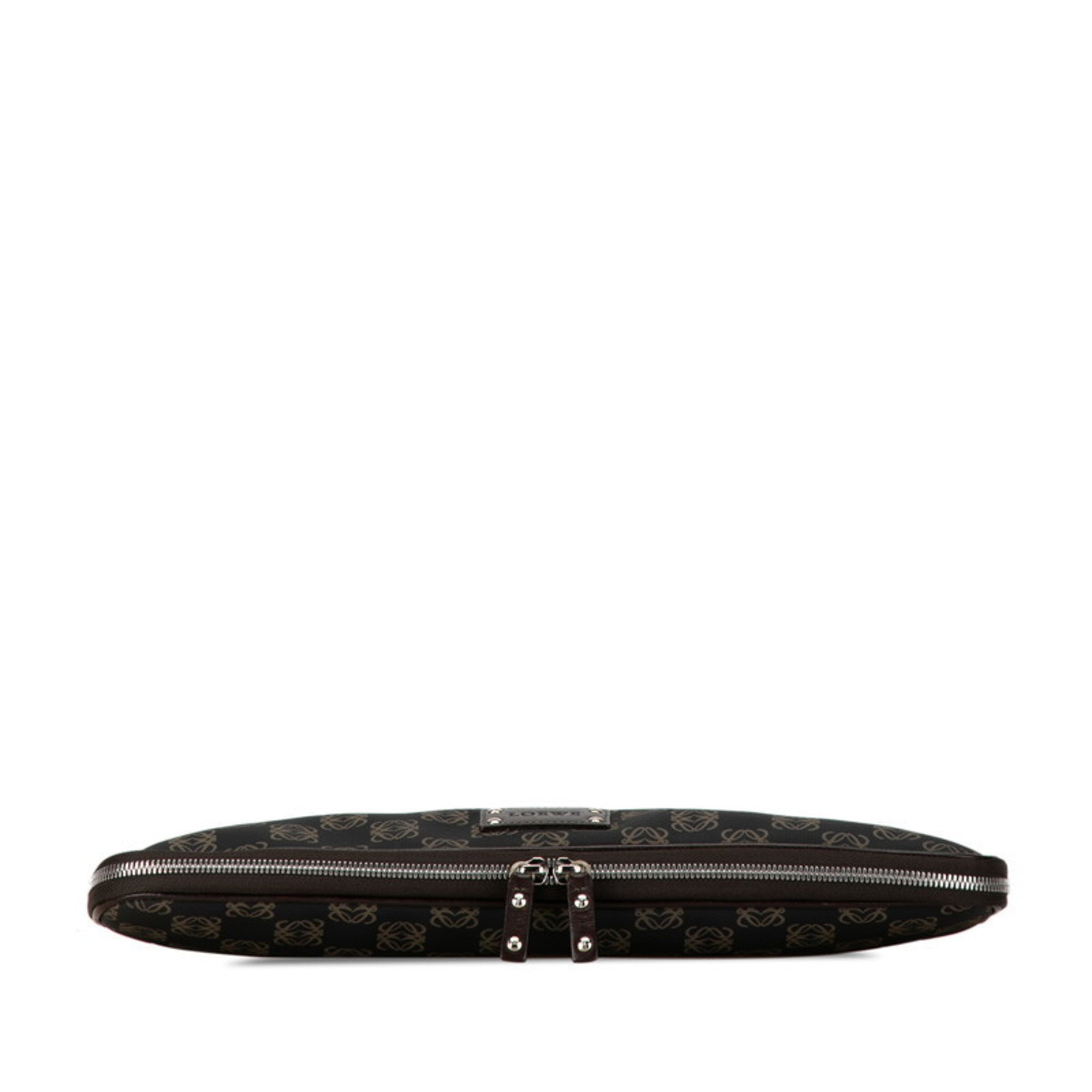 Loewe Black Brown Pvc Leather Clutch Bag (Pre-Owned)