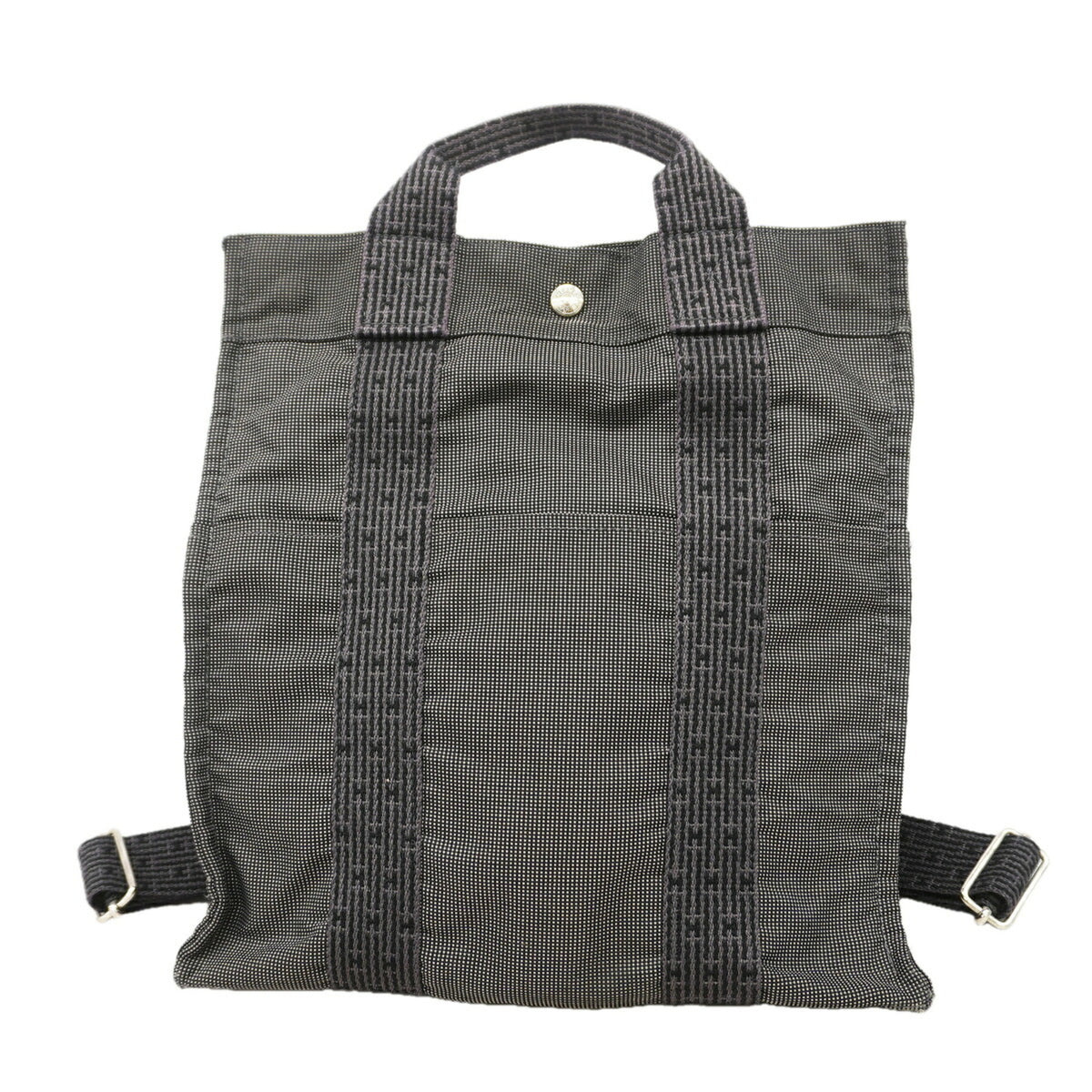 Hermes Gray Nylon Backpack (Pre-Owned)