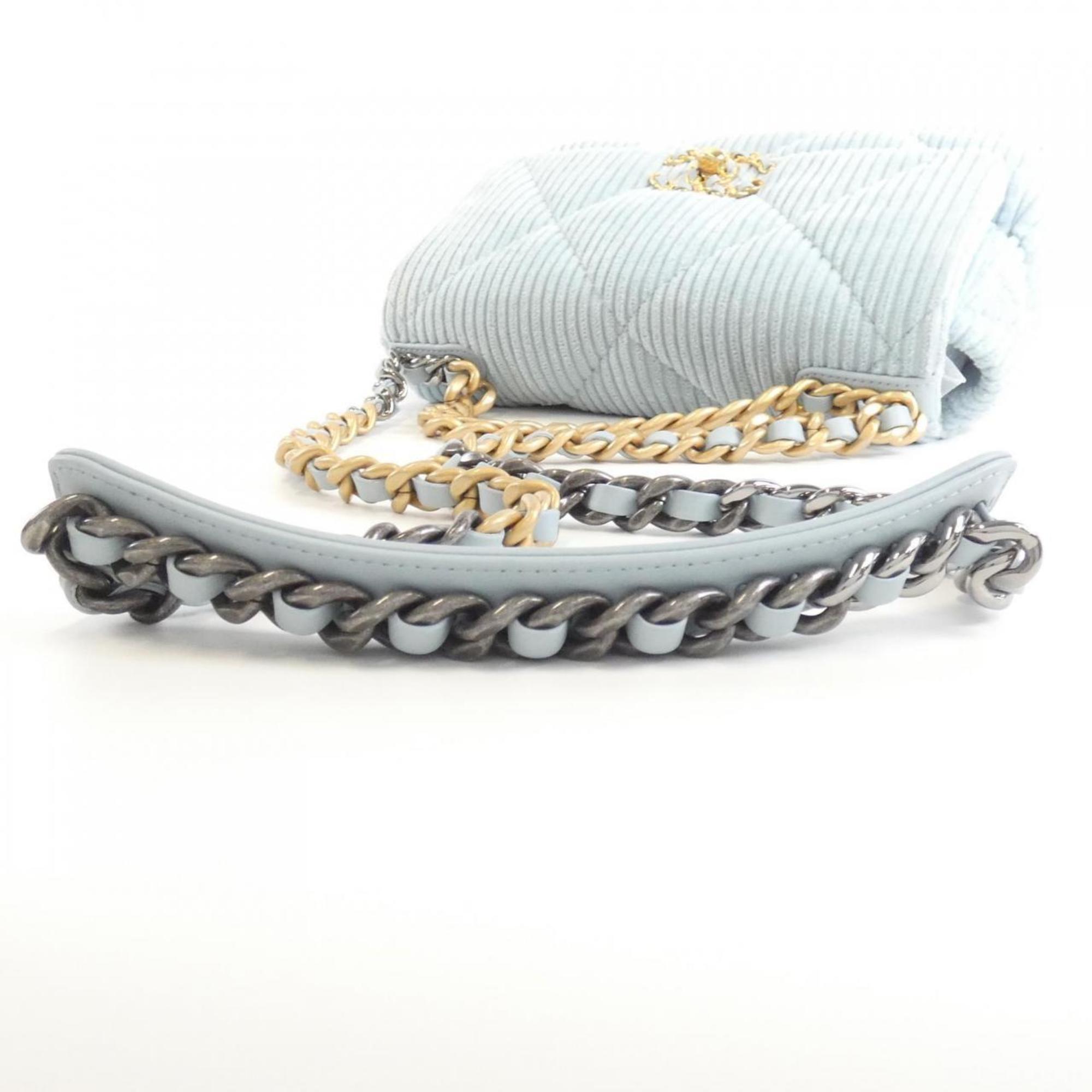 Chanel Light Blue Cord Shoulder Bag (Pre-Owned)